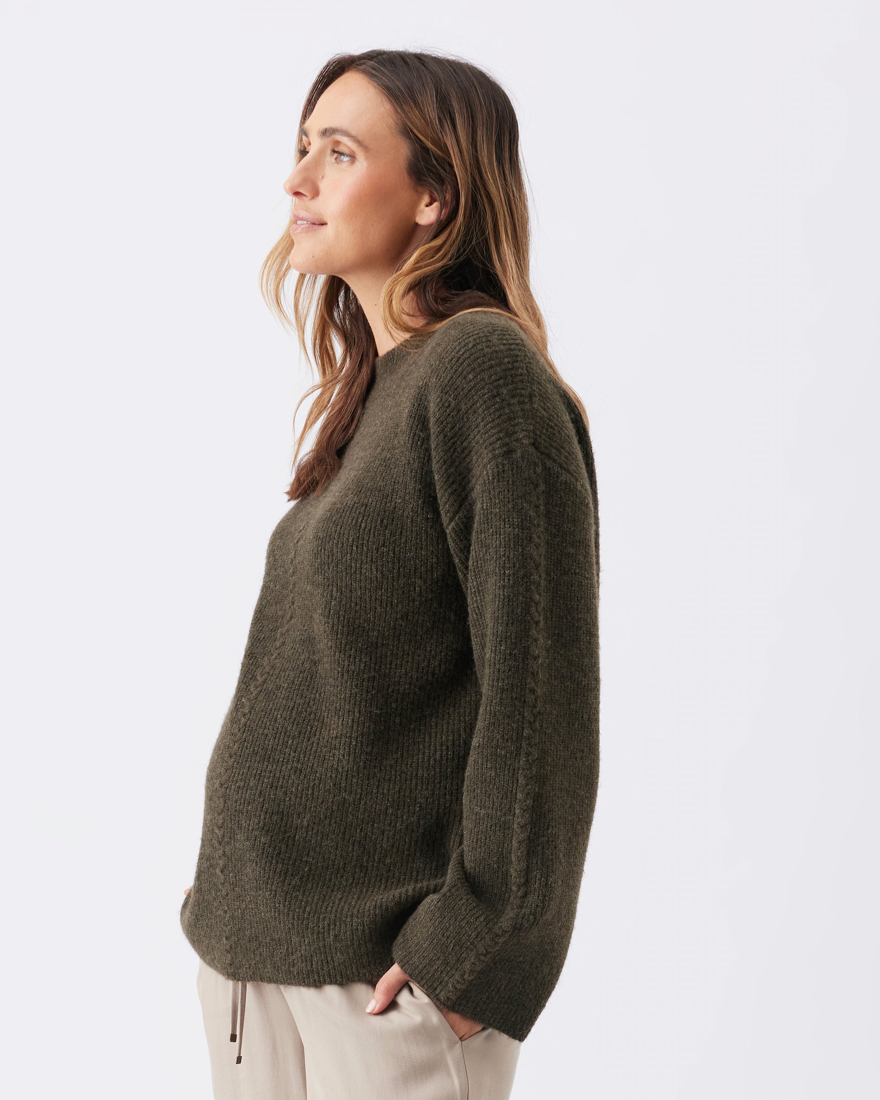 Starci Cable Knit  Khaki