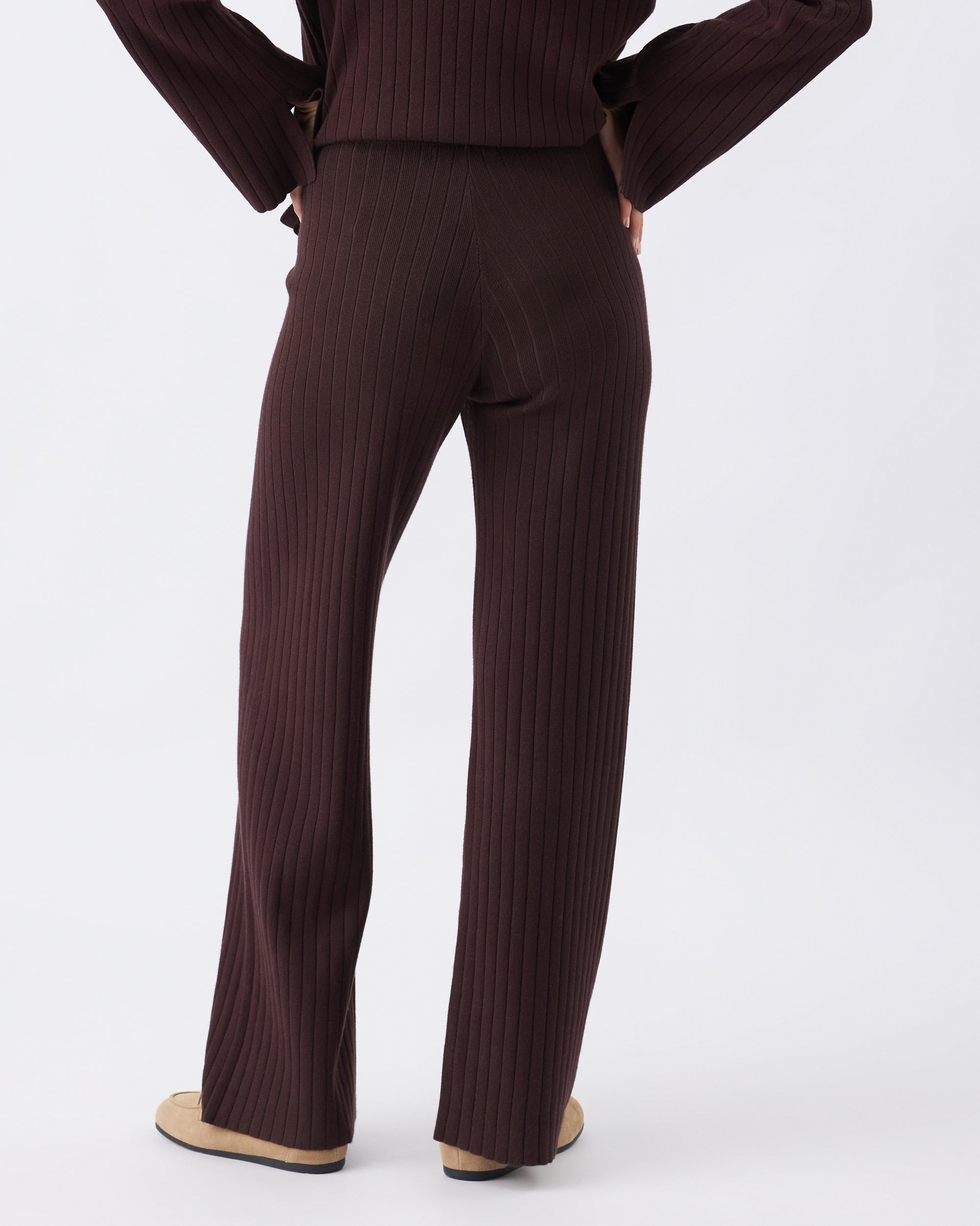 Dallas Rib Knit Pant  Cocoa
