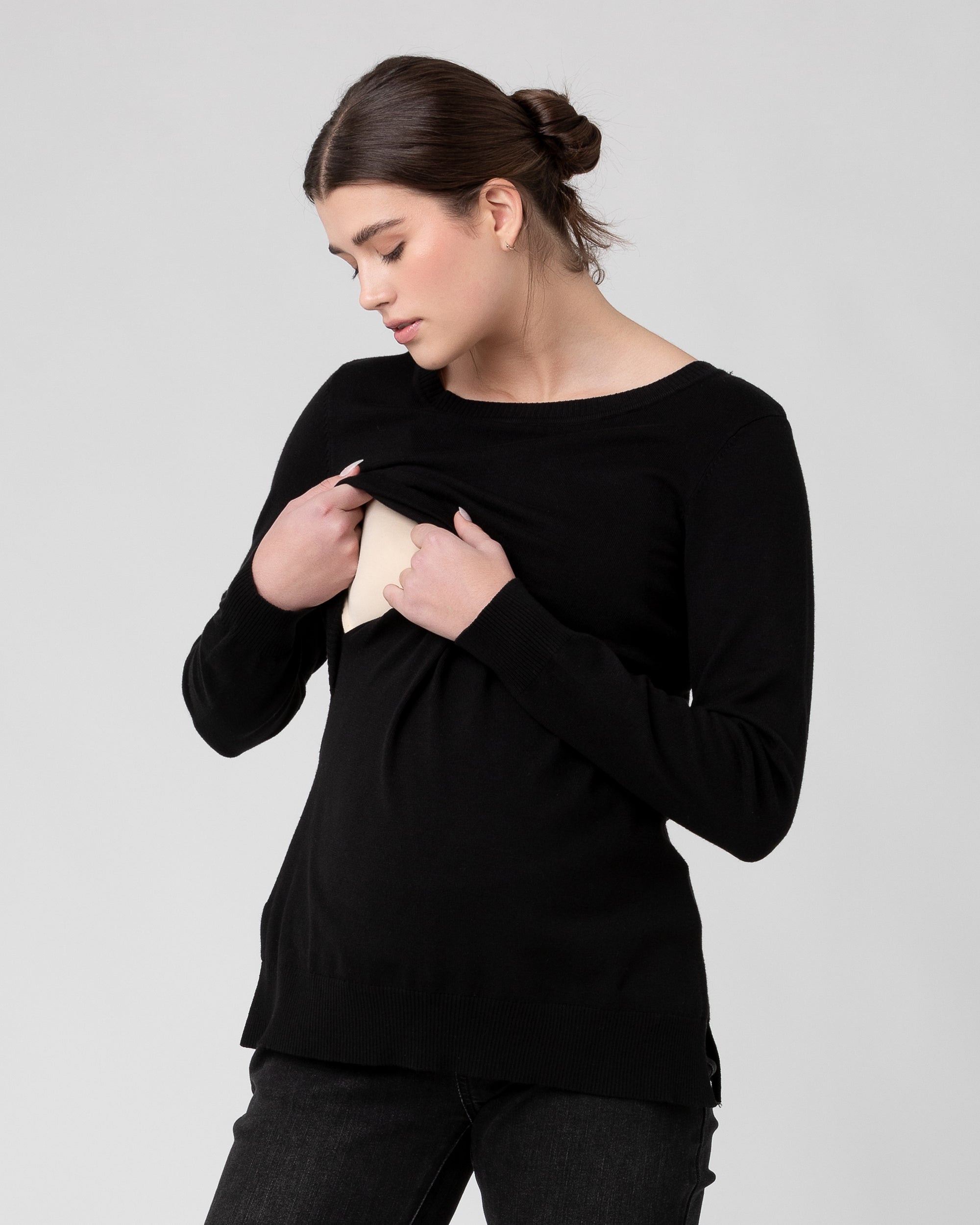 Toni Nursing Knit Black