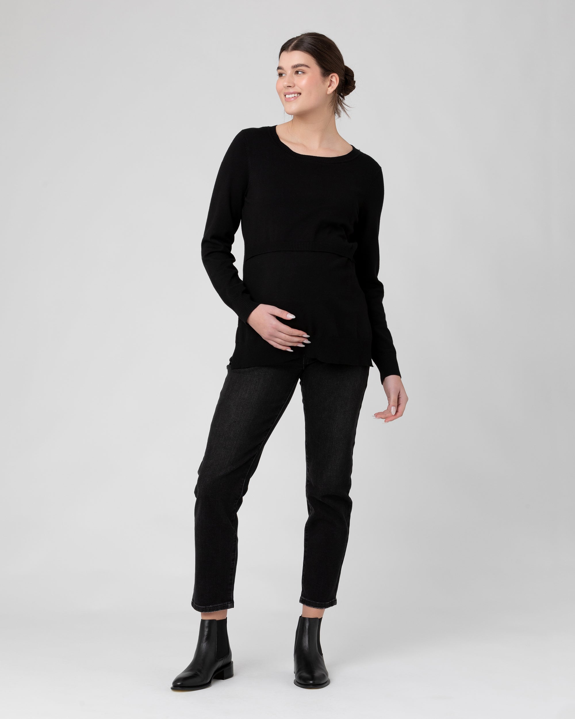 Toni Nursing Knit Black