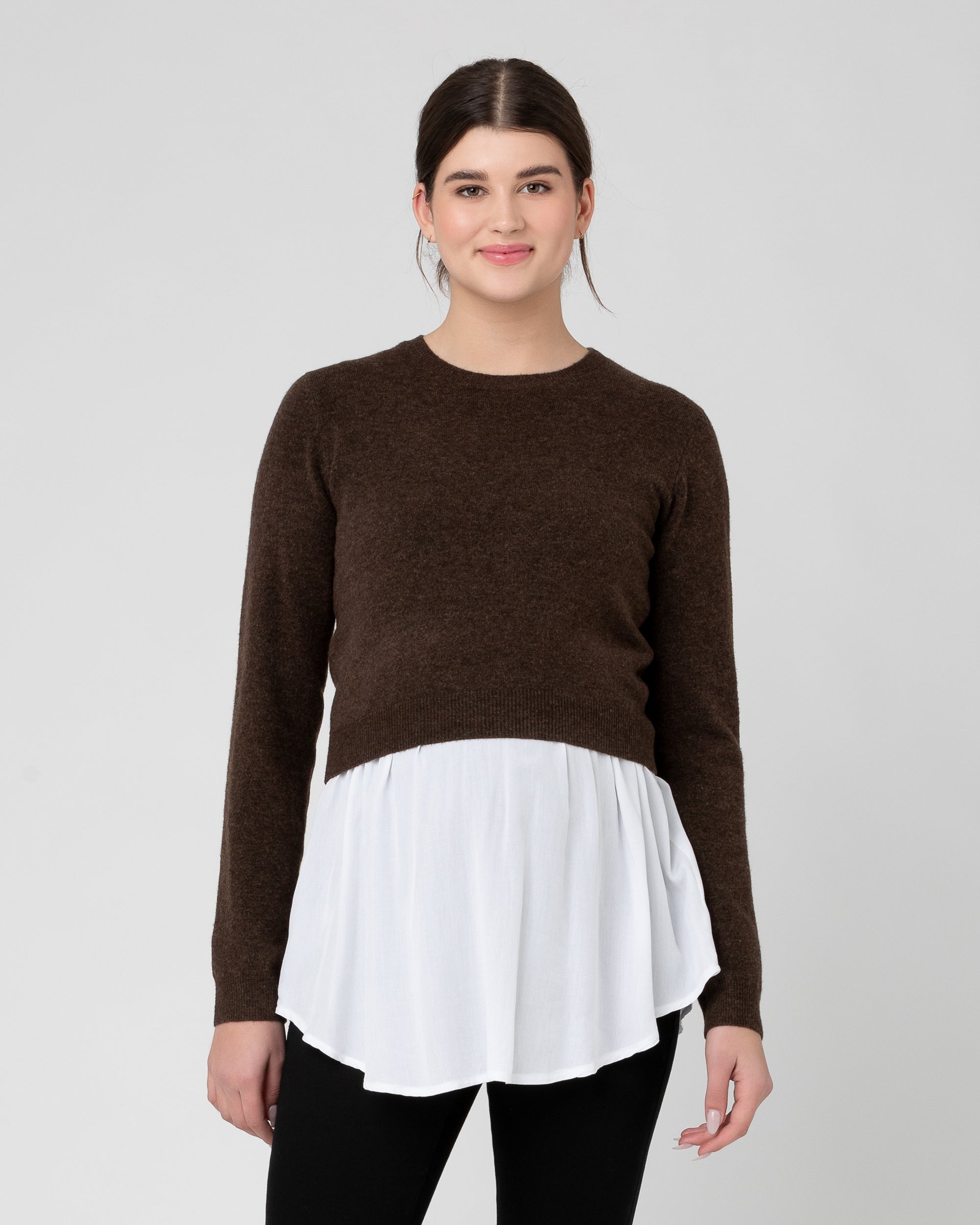 Sandy Detachable Nursing Knit  Chocolate