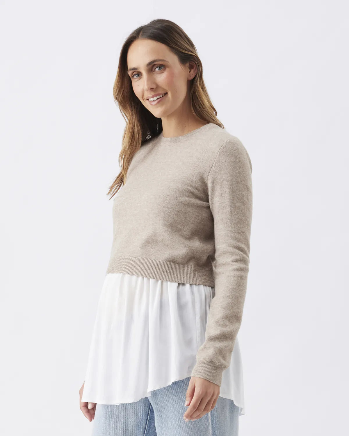 Sandy Detachable Nursing Knit  Latte