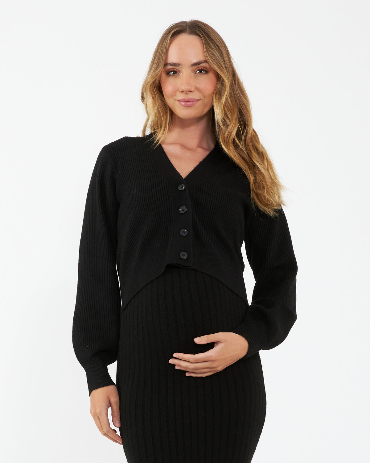 Tiffany Crop Knit Cardi  Black