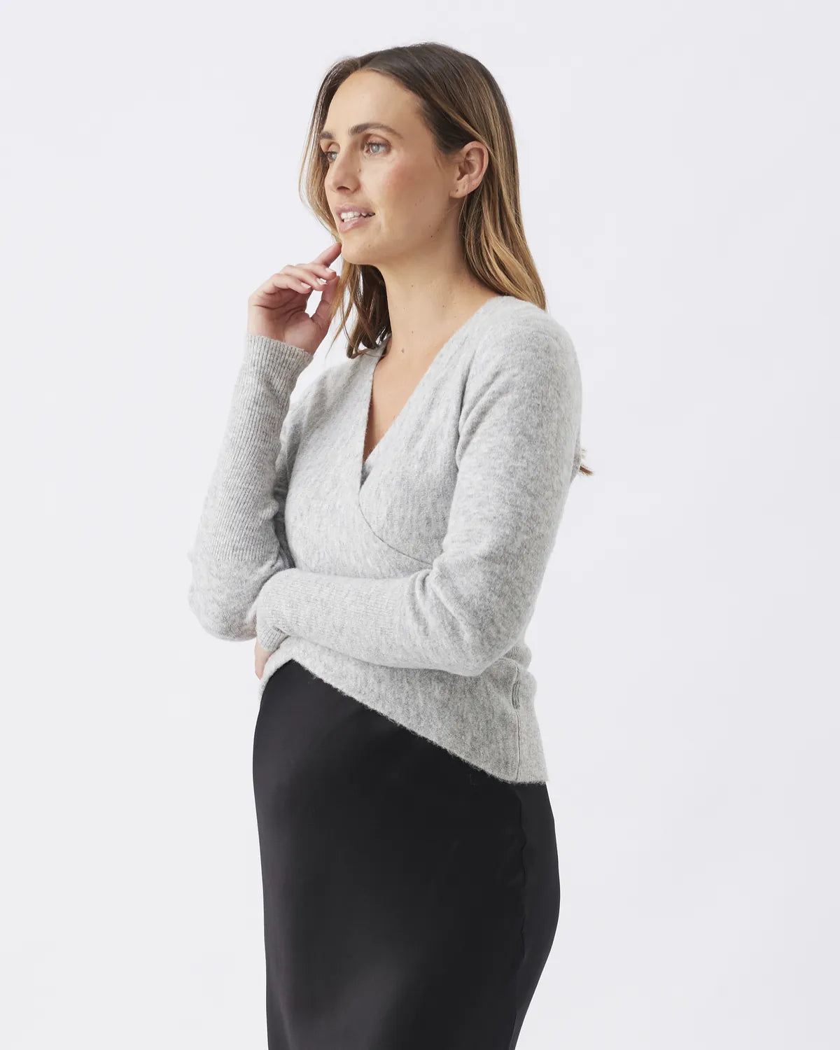 Willa Nursing Knit Silver Marle