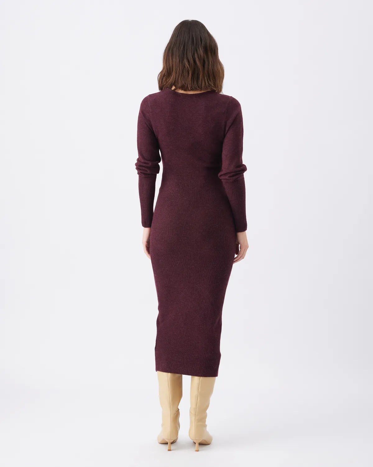 Heidi Nursing Knit Dress  Burgundy