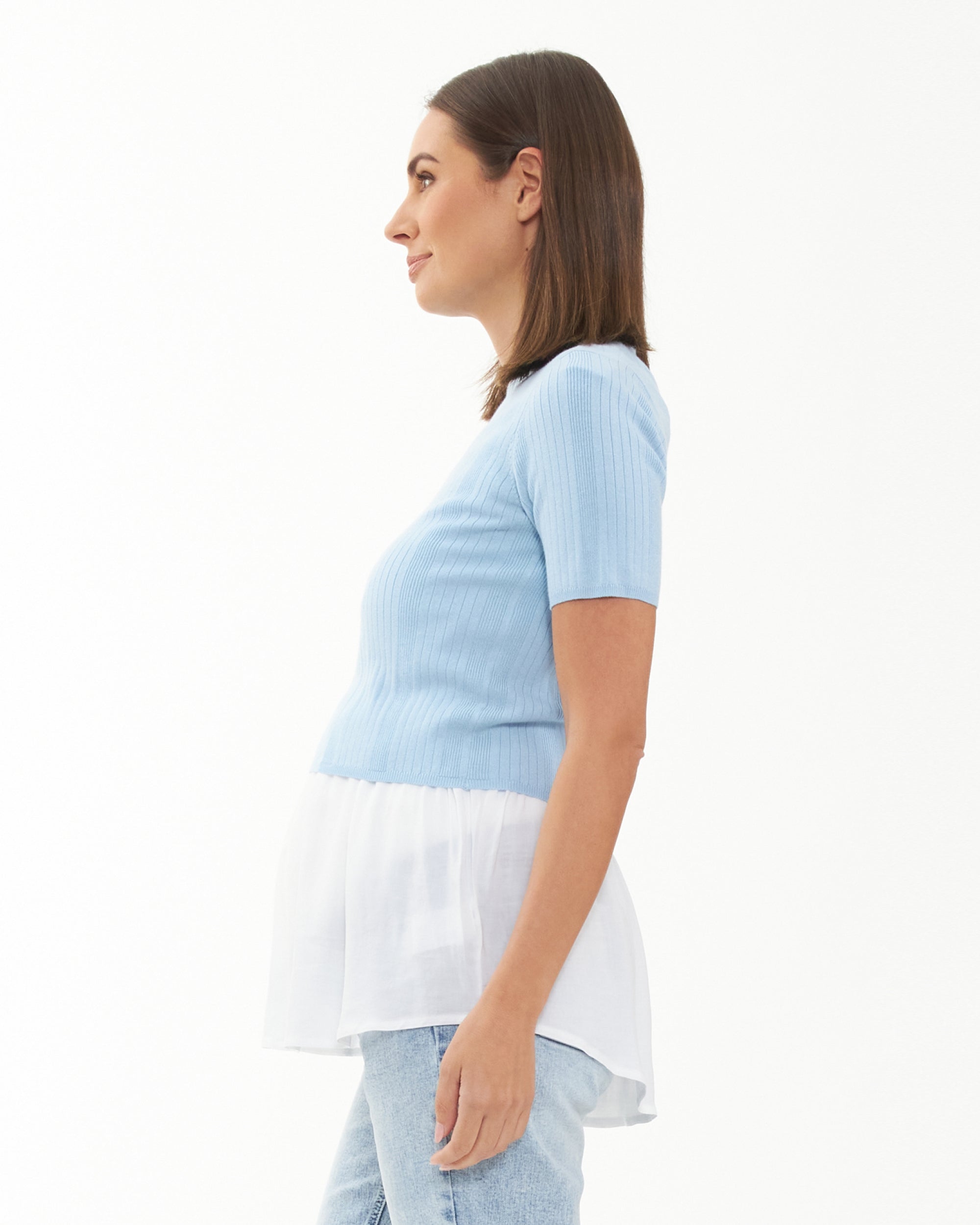 Franki Detachable Nursing Knit Sky Blue