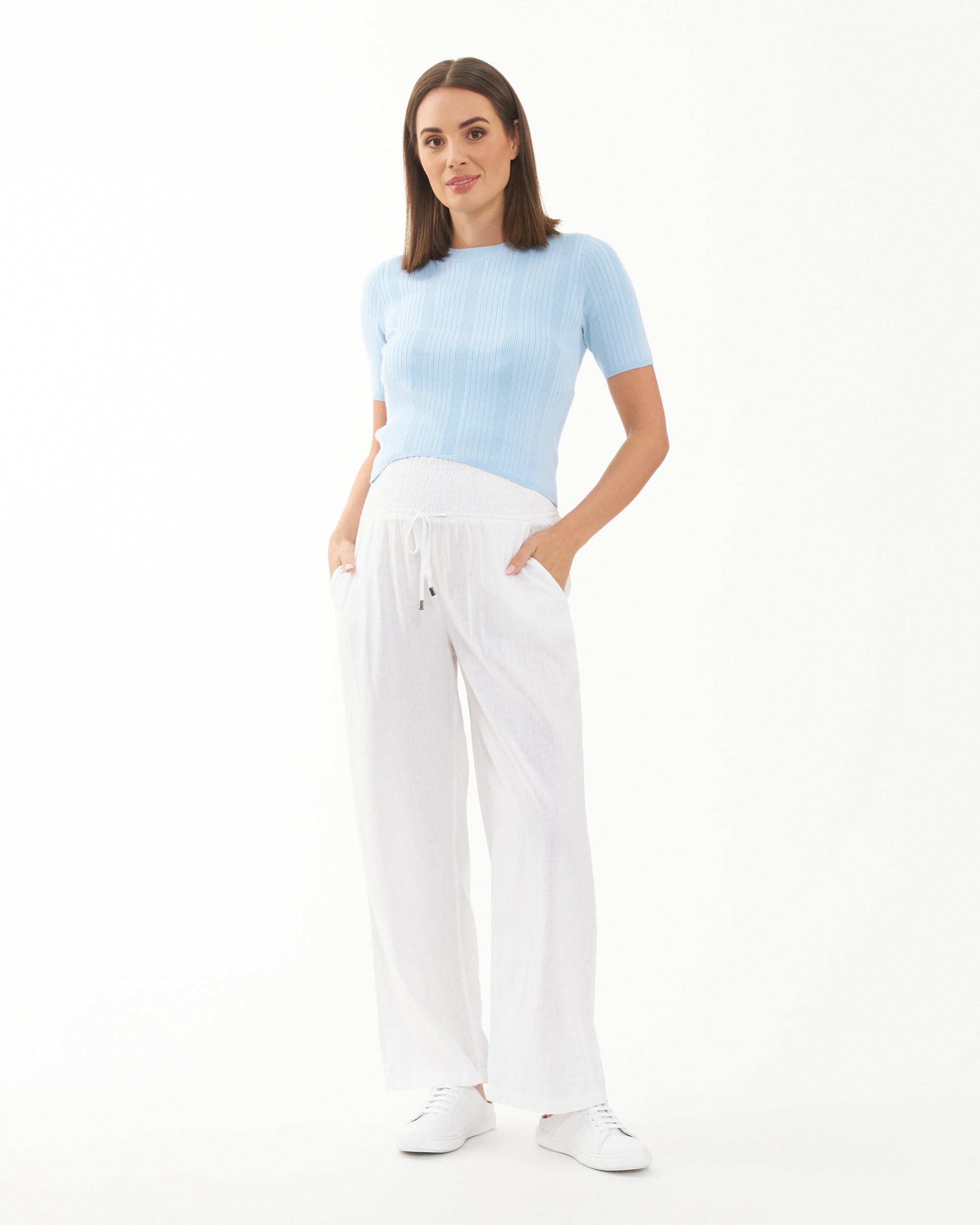 Franki Detachable Nursing Knit Sky Blue