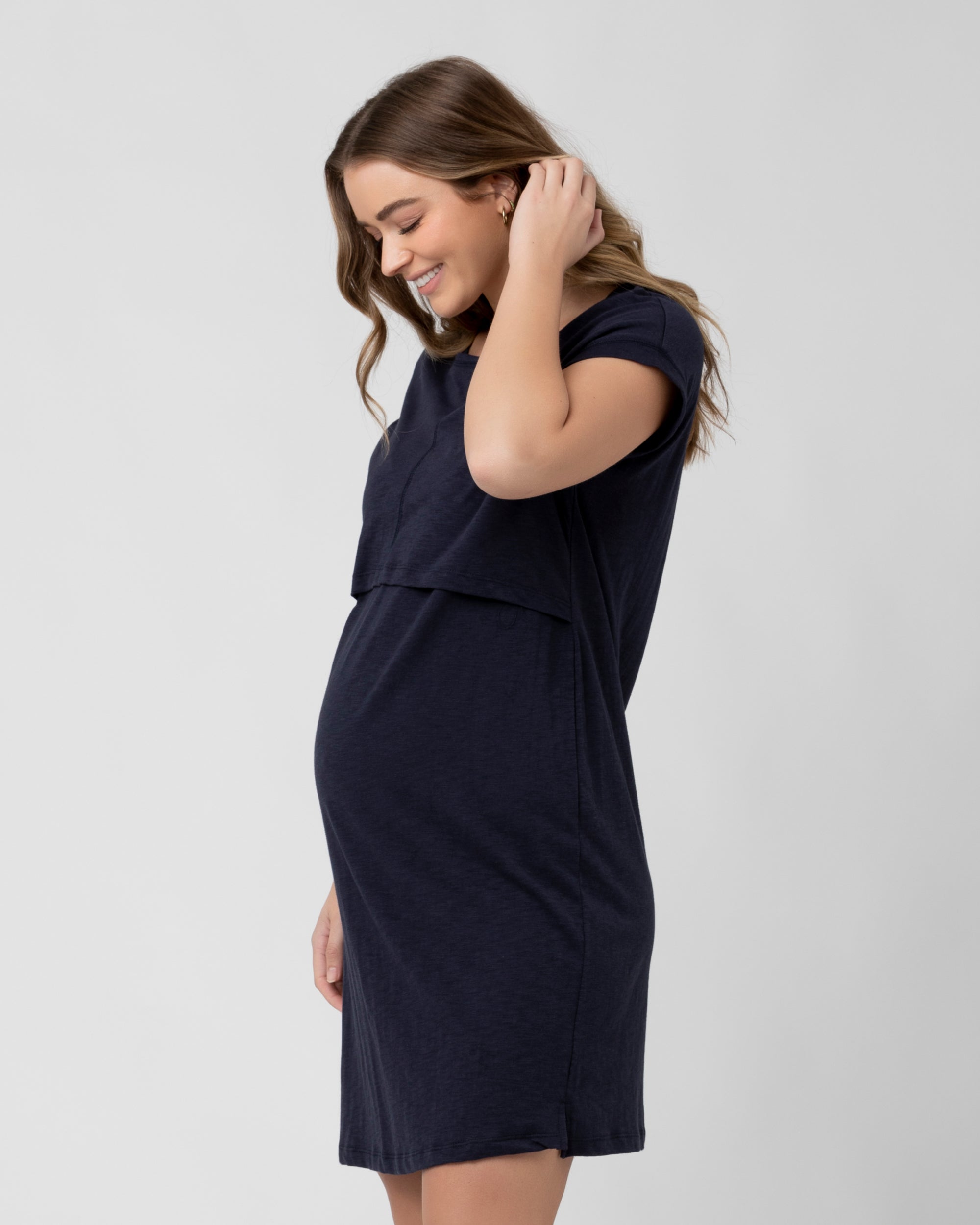 Roxie Nursing Dress Navy