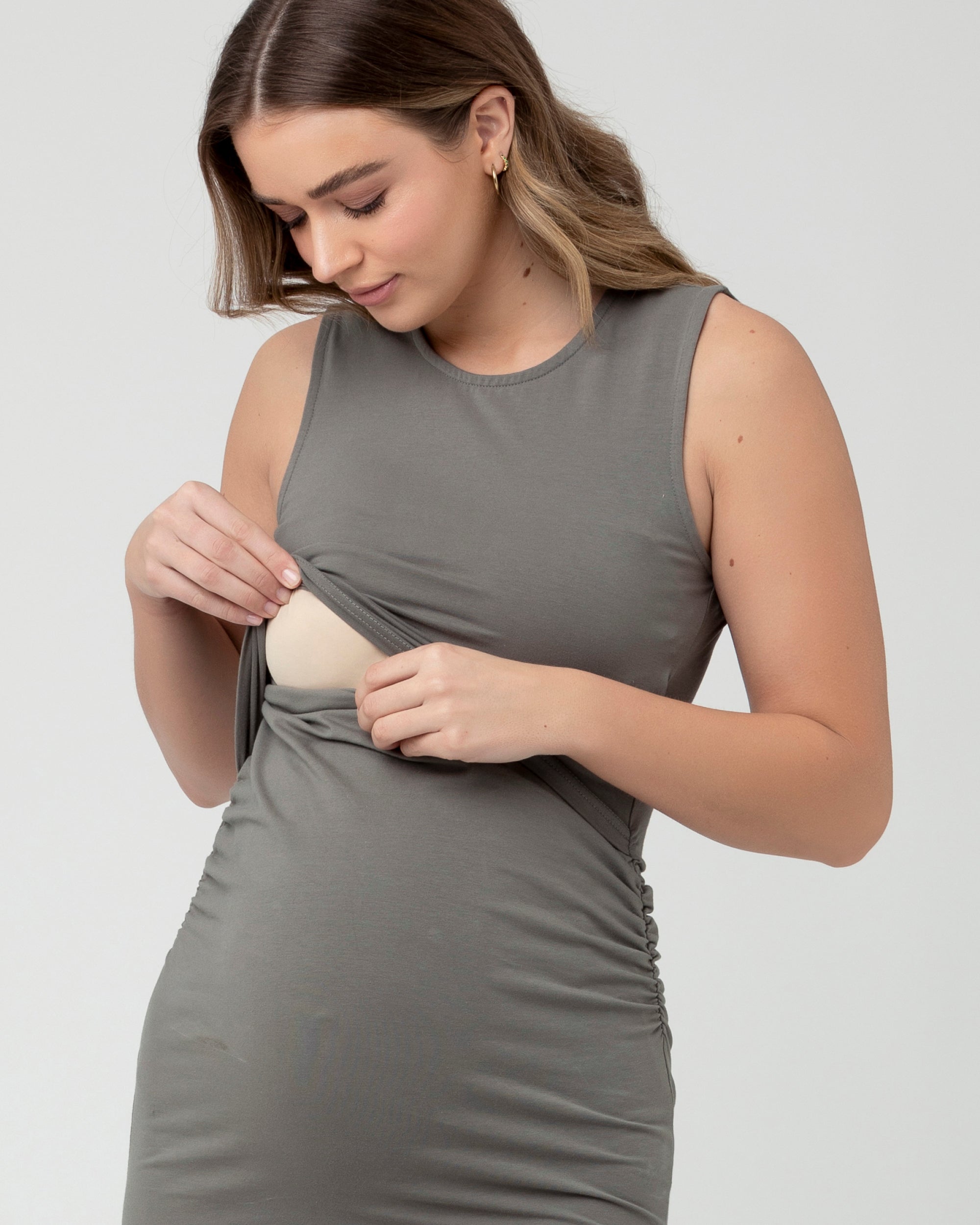 Ripe Organic Cotton Maternity & Nursing Tank in Black by Ripe Maternity