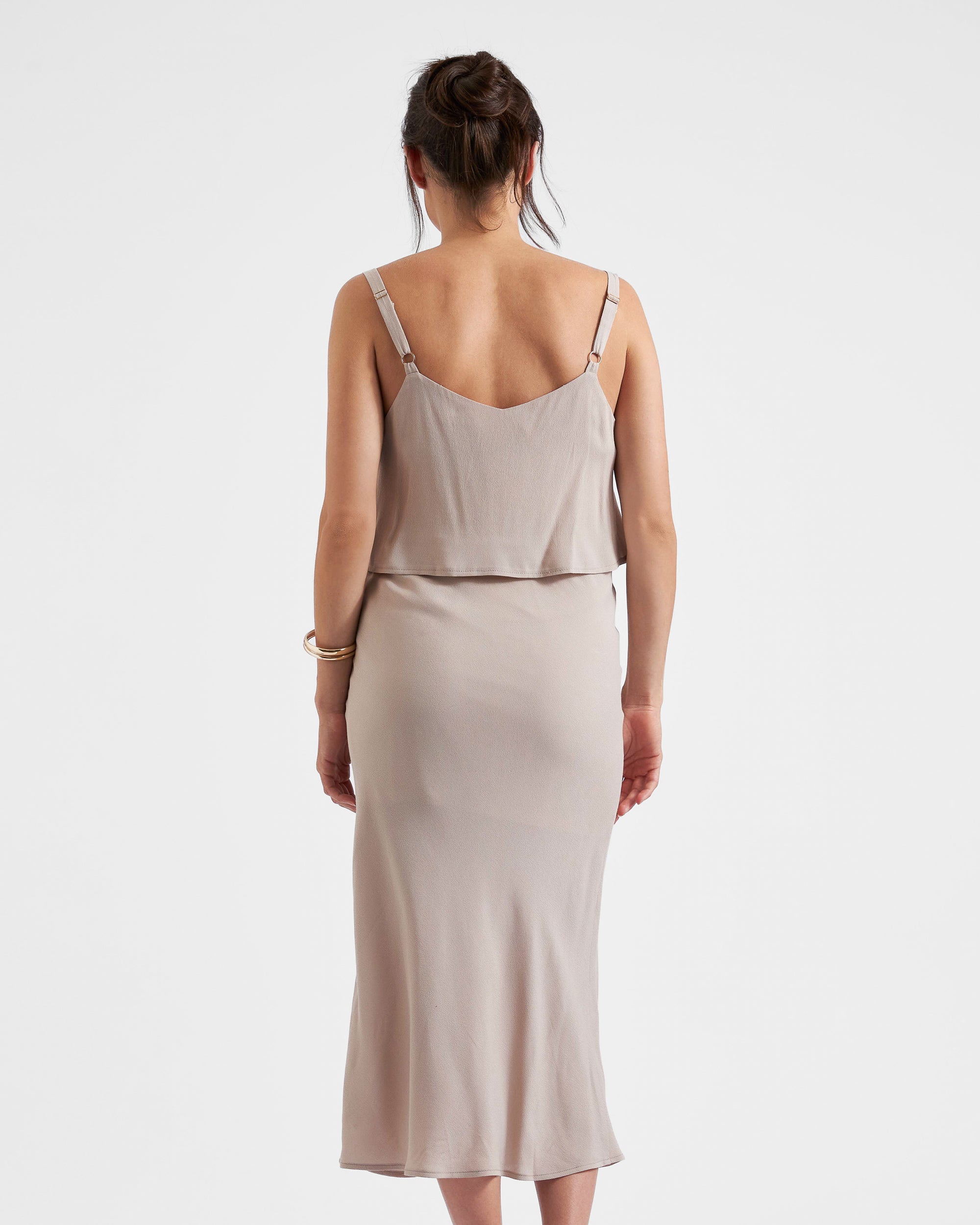 Alma Nursing Slip Dress  Sand