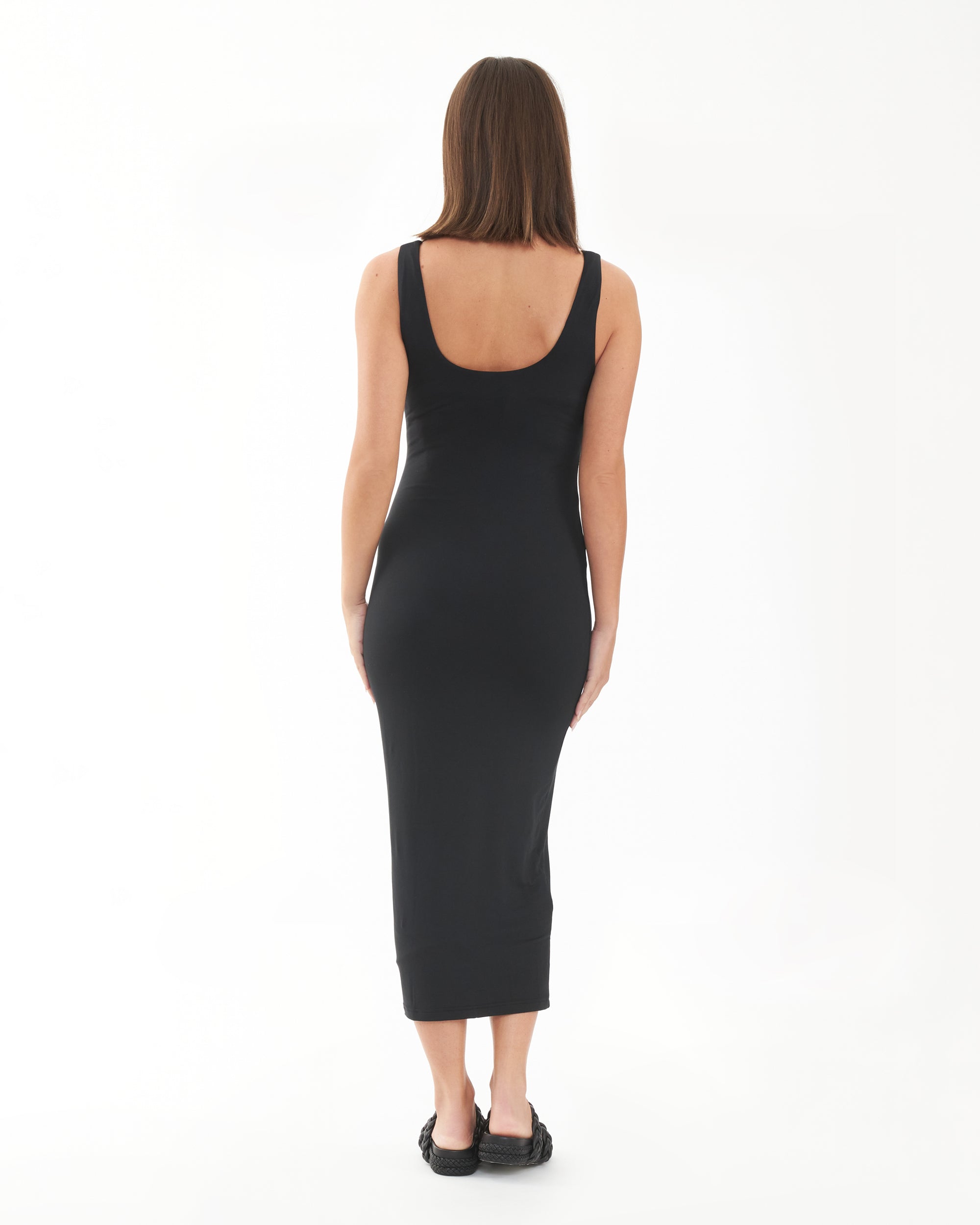 Luxe Knit Contour Dress Black