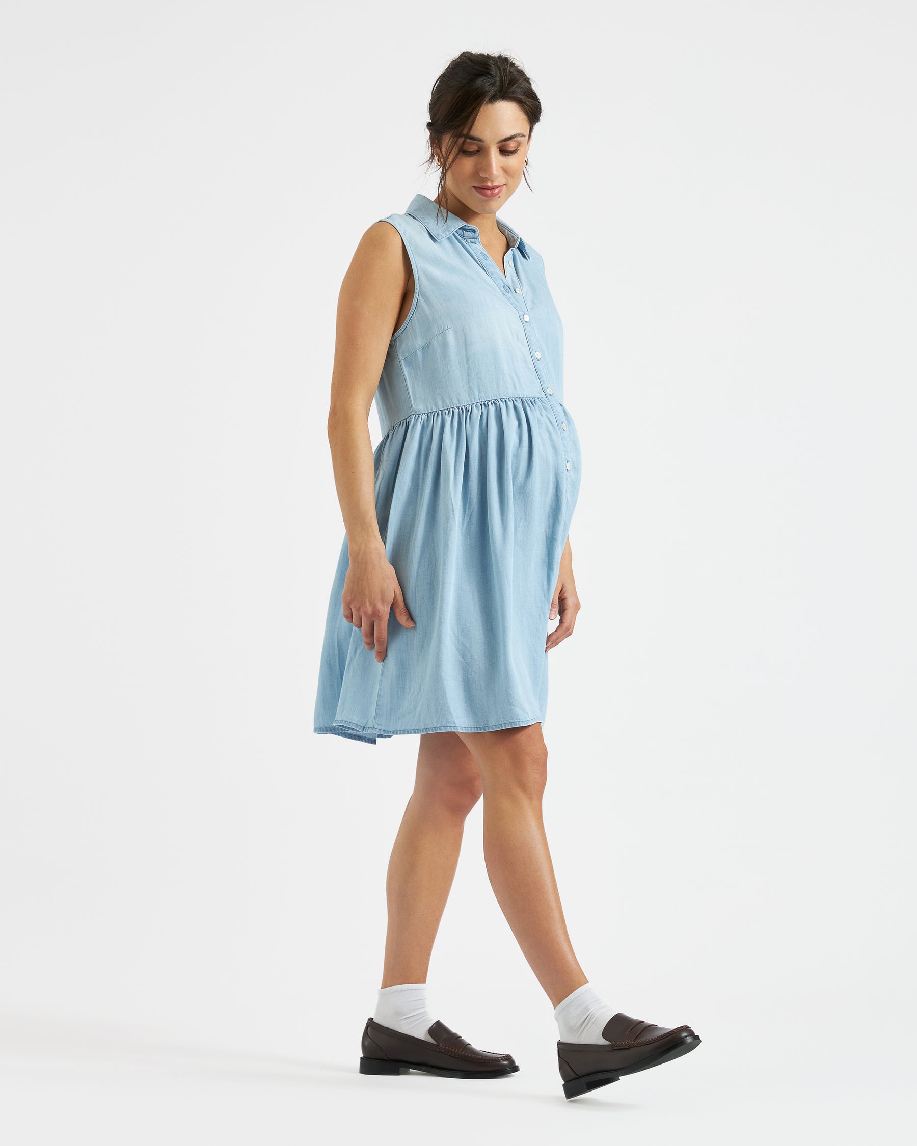 Bec Chambray Dress  Clean Fade