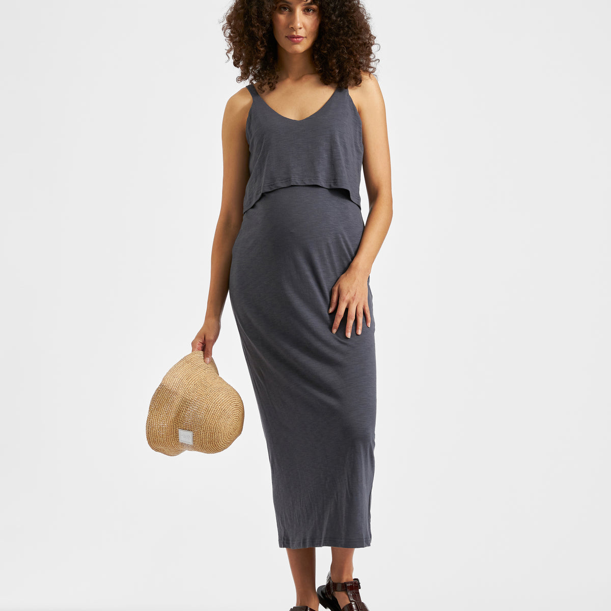 Kerry Nursing Dress - Slate