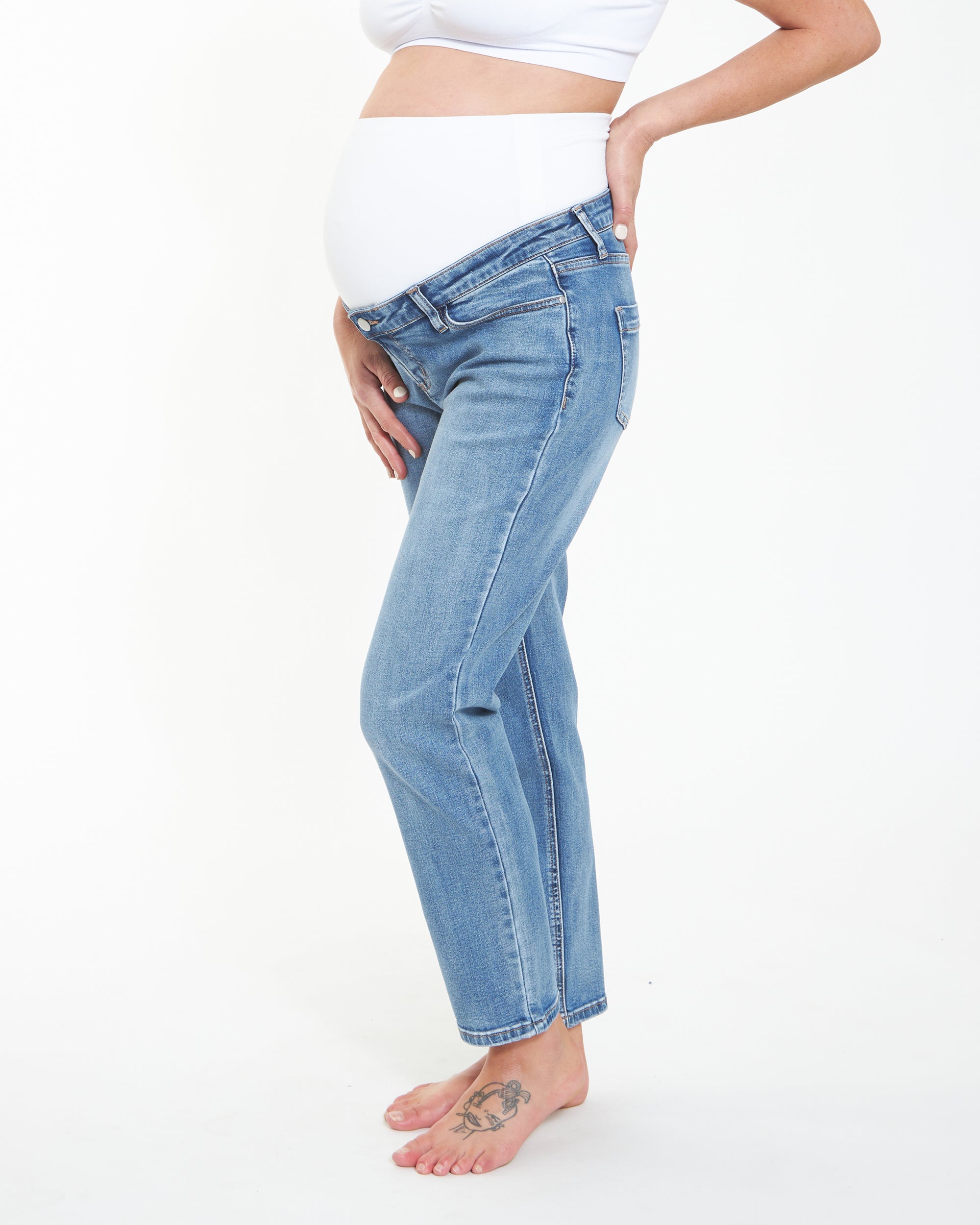 Hunter Over Bump Crop Jean Vintage Wash