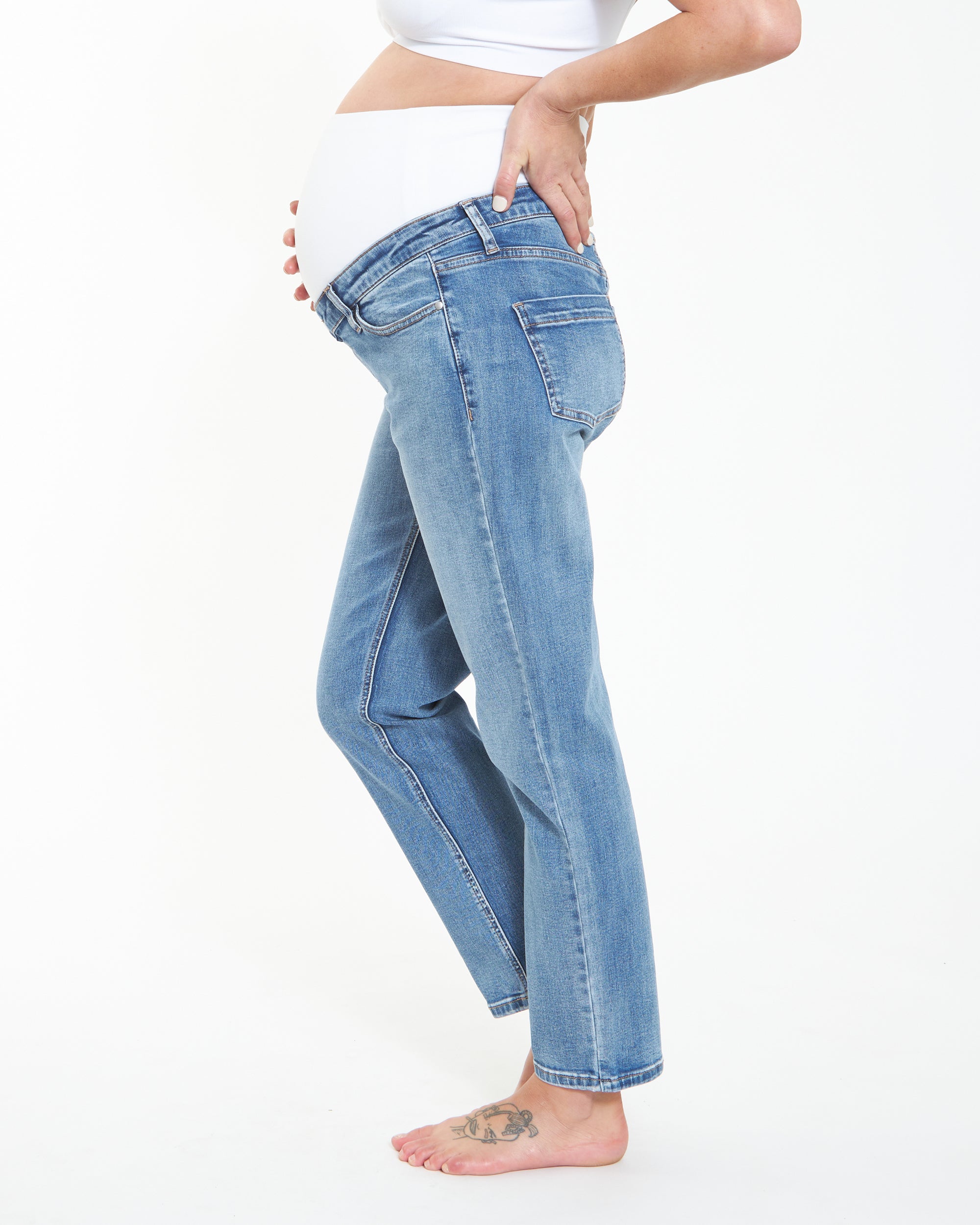 Hunter Over Bump Crop Jean Vintage Wash