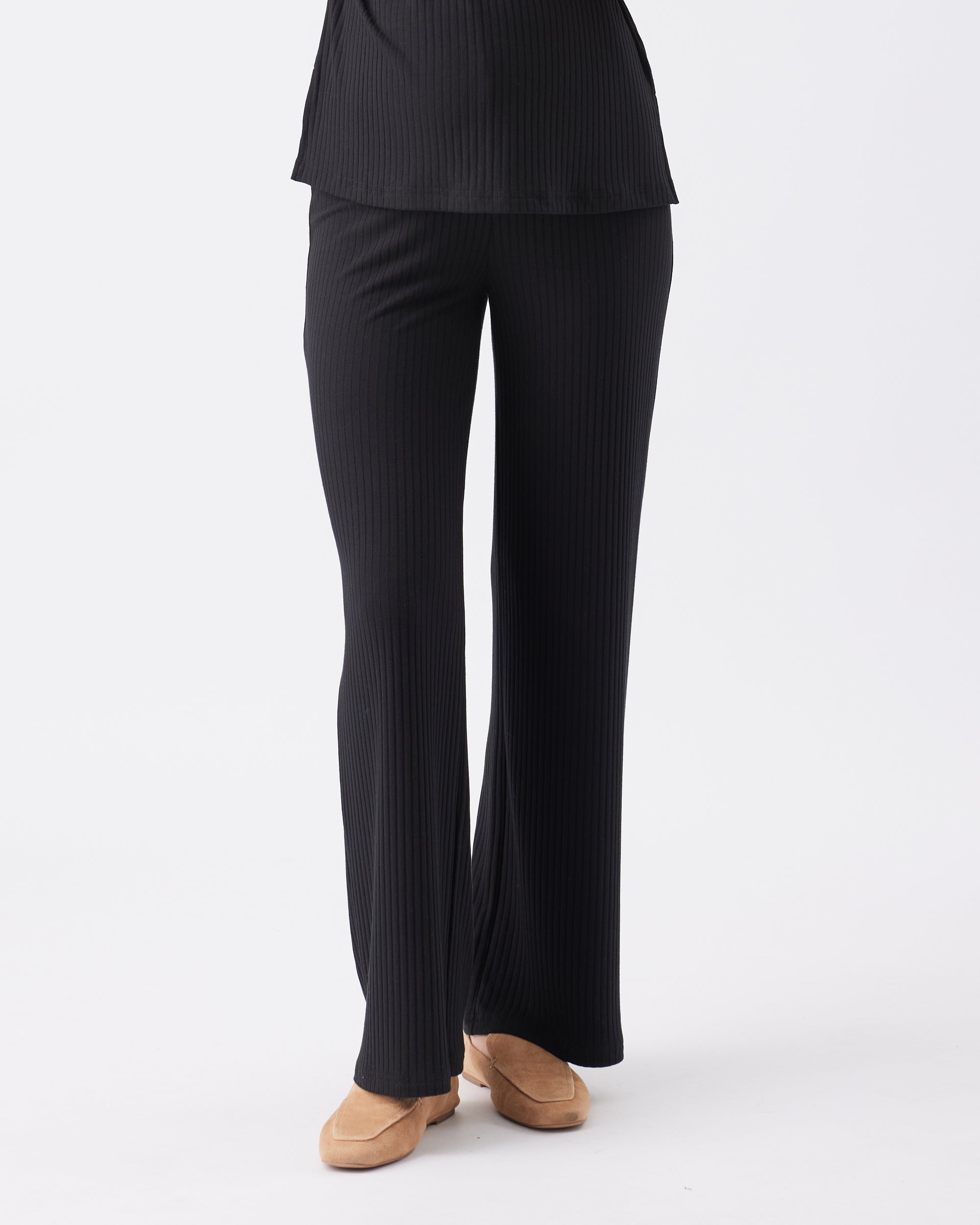 Cindy Rib Pant  Black
