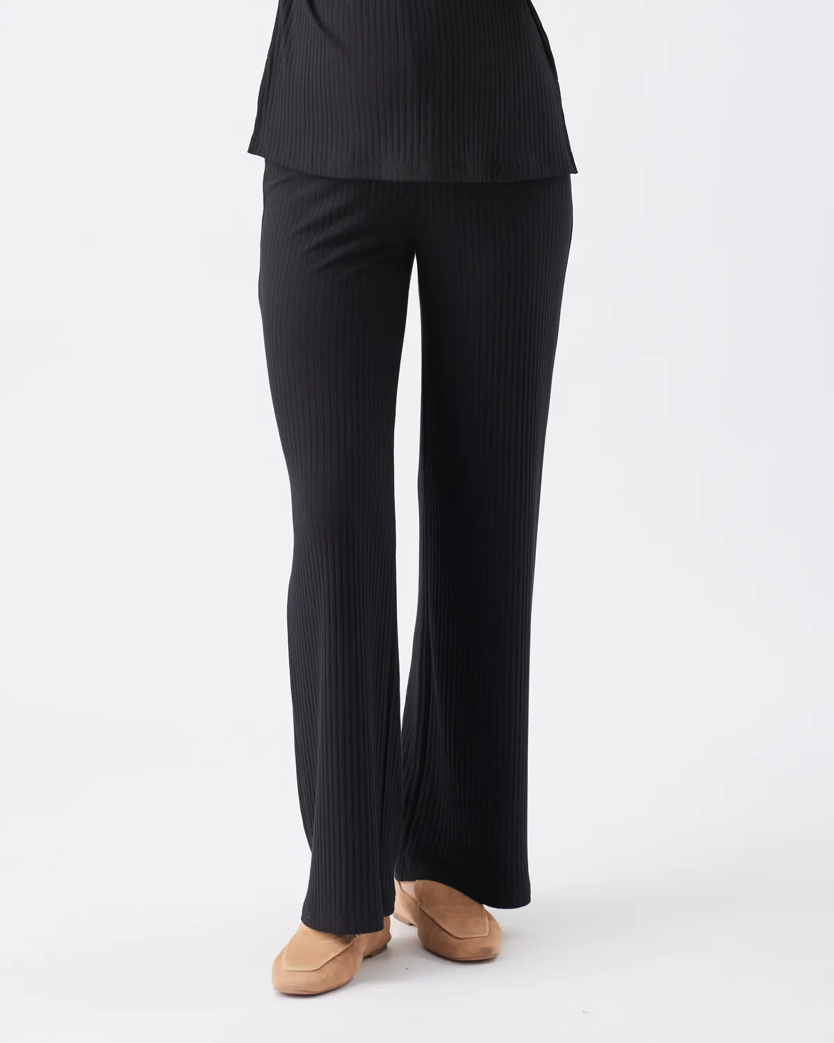 Cindy Rib Pant  Black