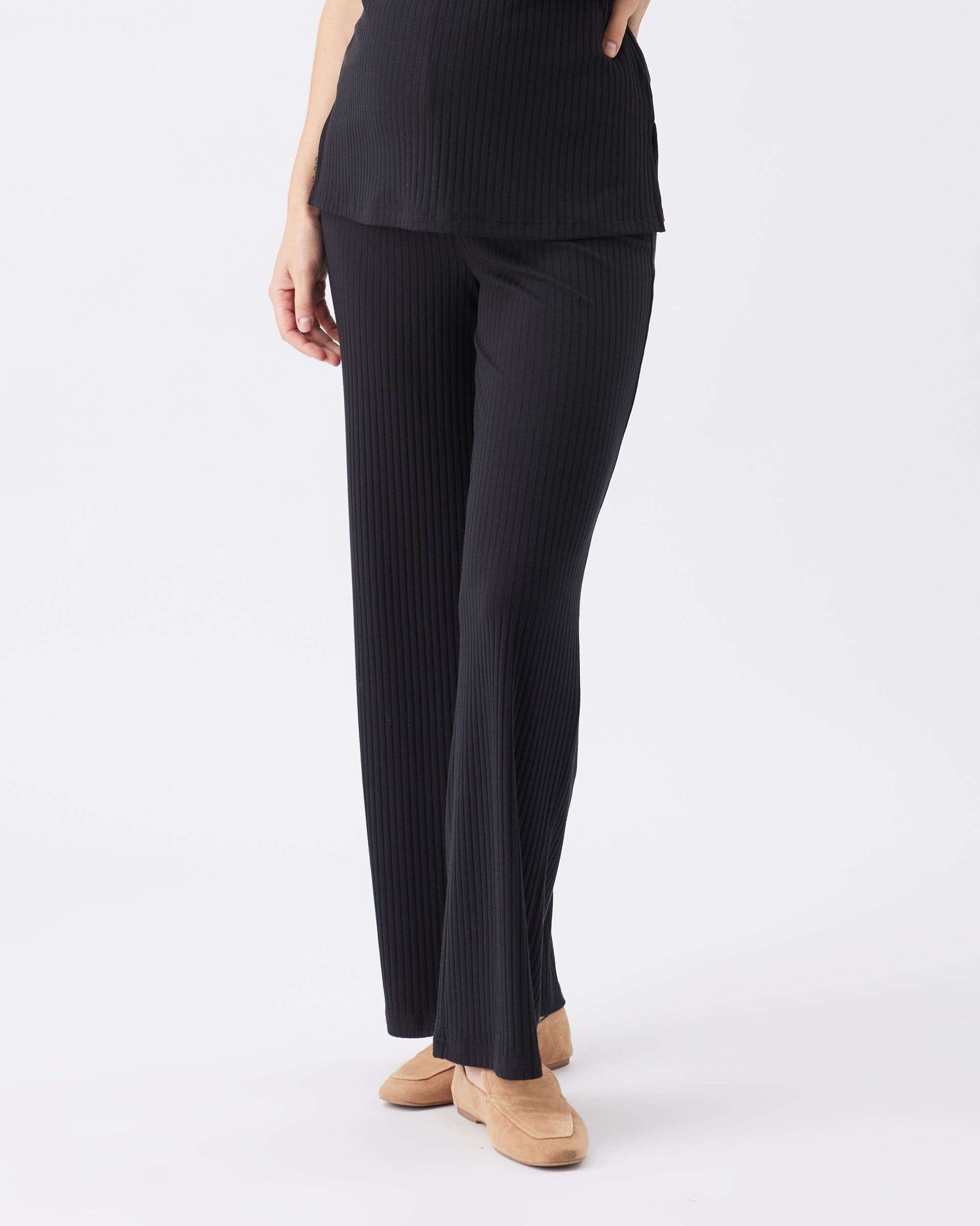Cindy Rib Pant - Black
