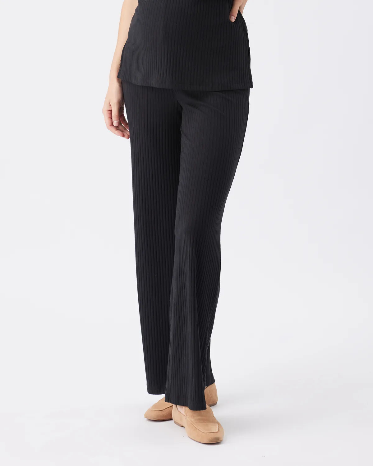 Cindy Rib Pant  Black