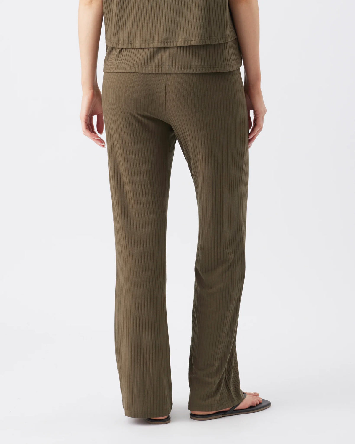 Cindy Rib Pant  Khaki