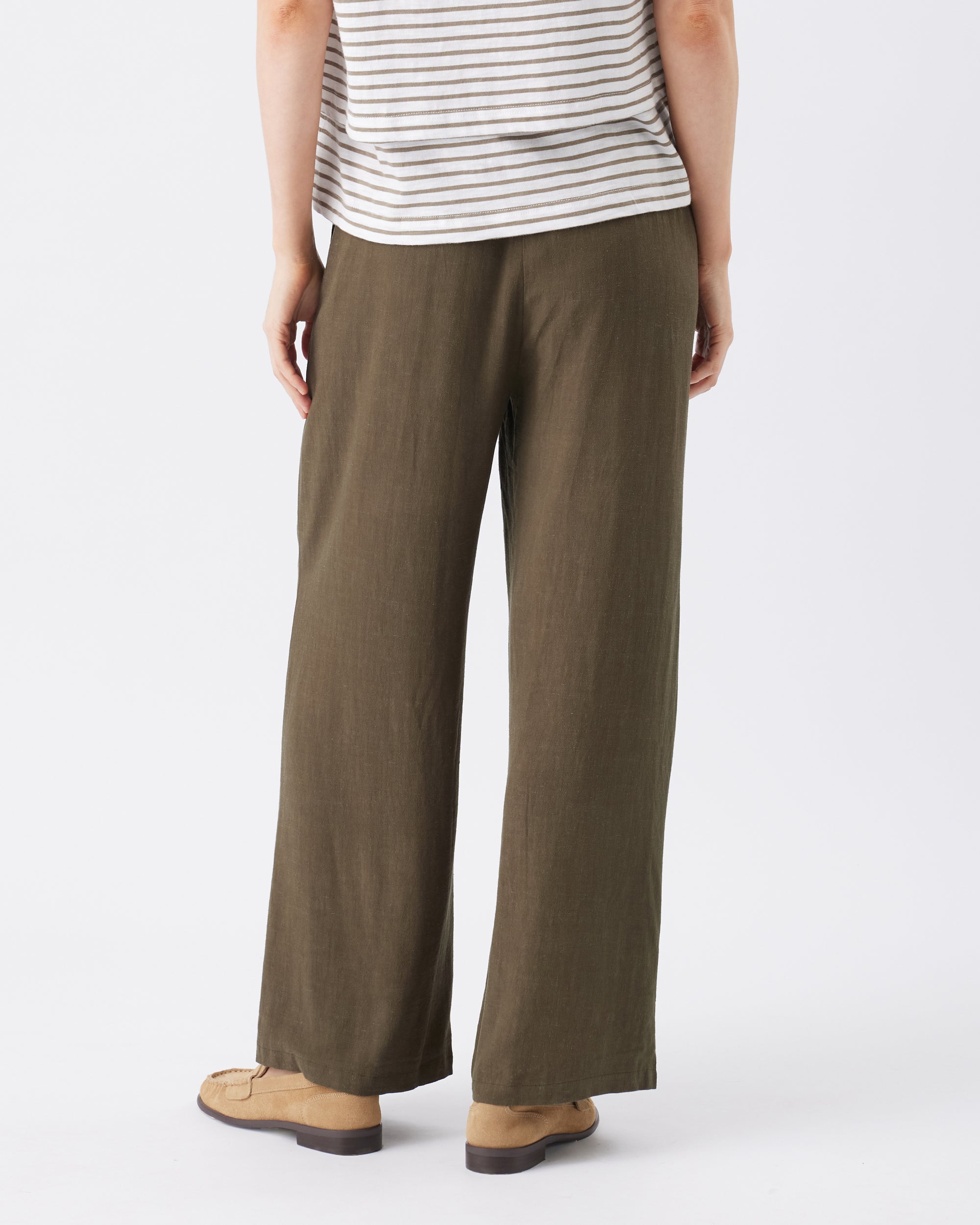 Marlow Shirred Pant Khaki