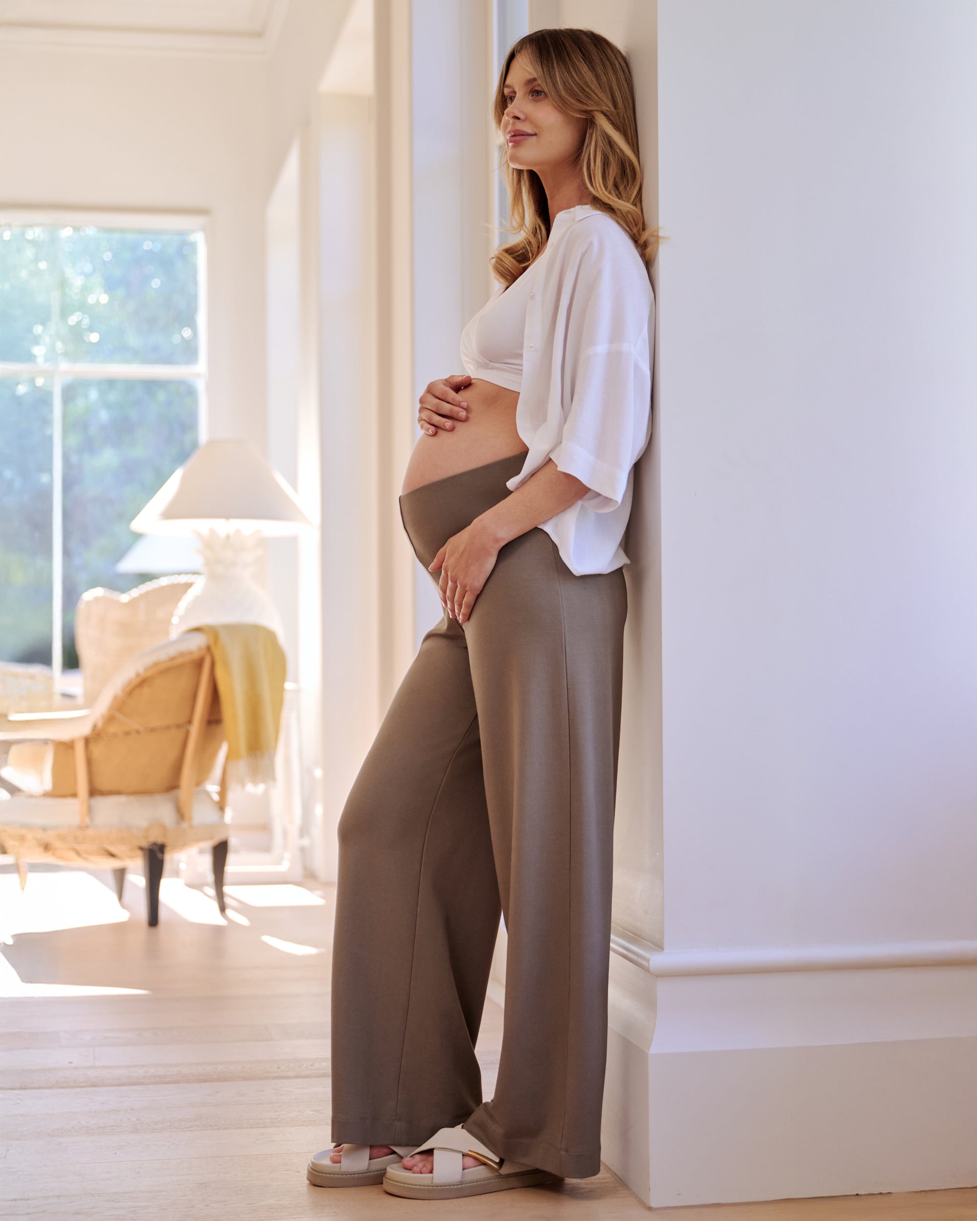 Isha Wide Leg Pant Olive