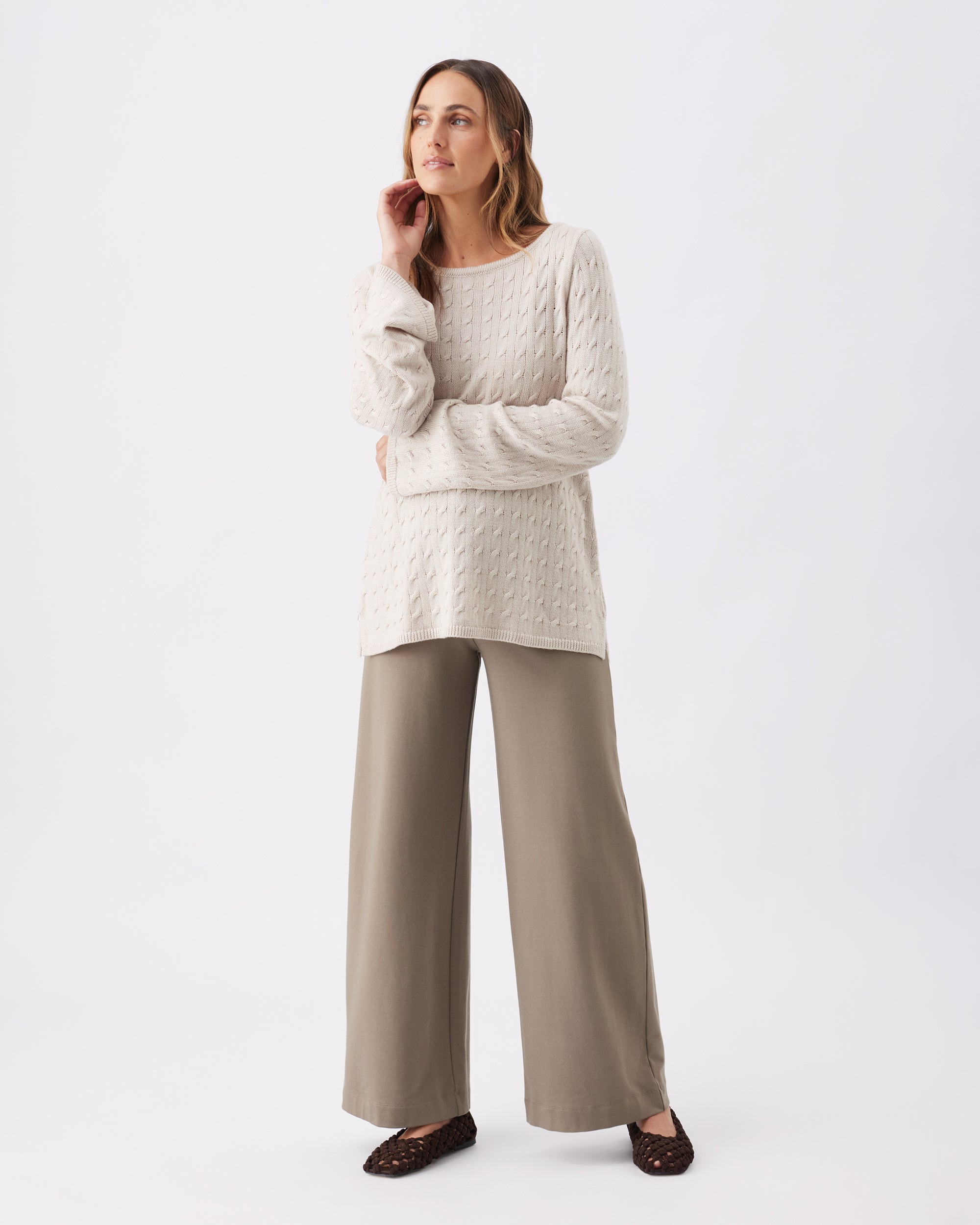 Isha Wide Leg Pant Olive