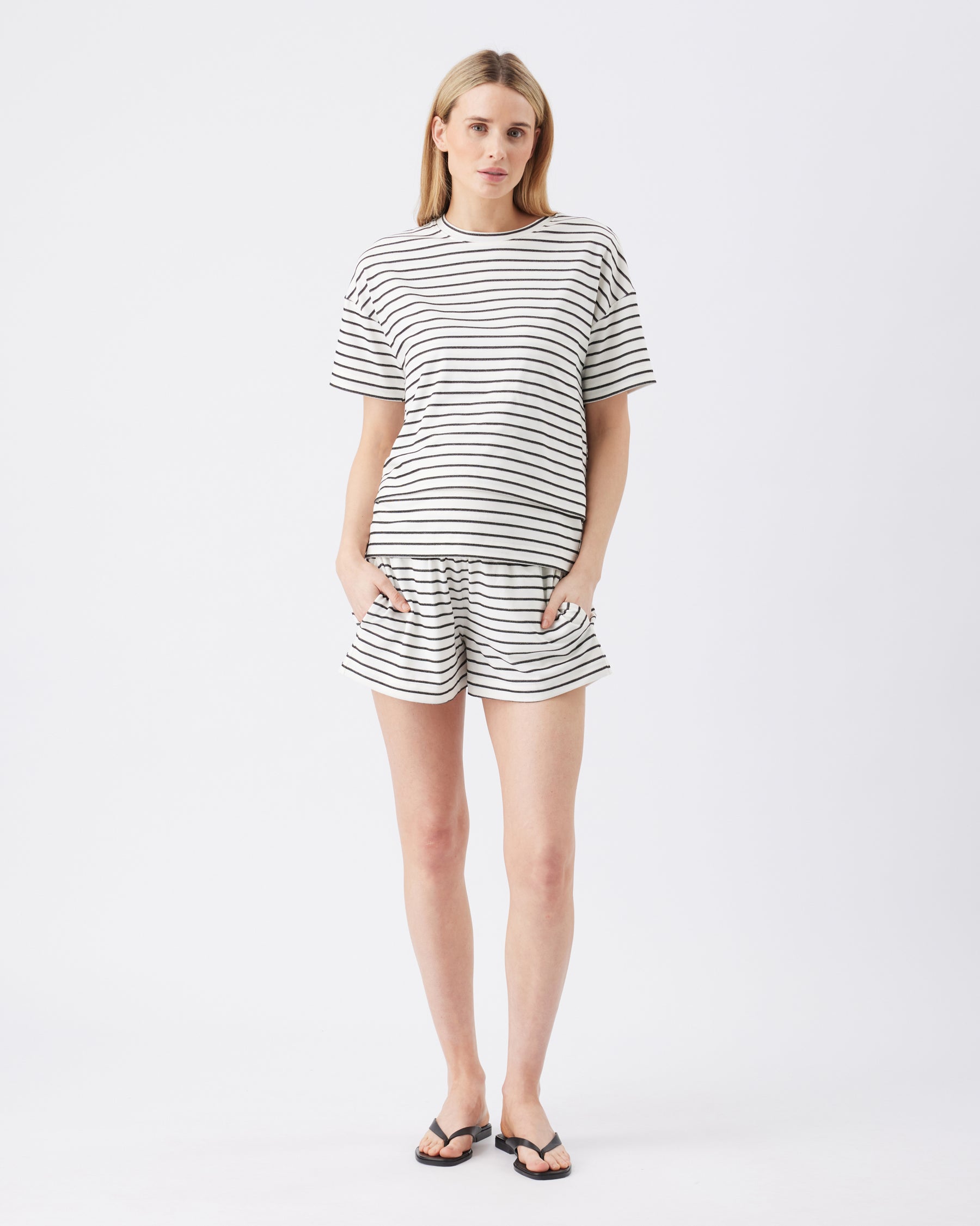 Jada Stripe Short White / Black