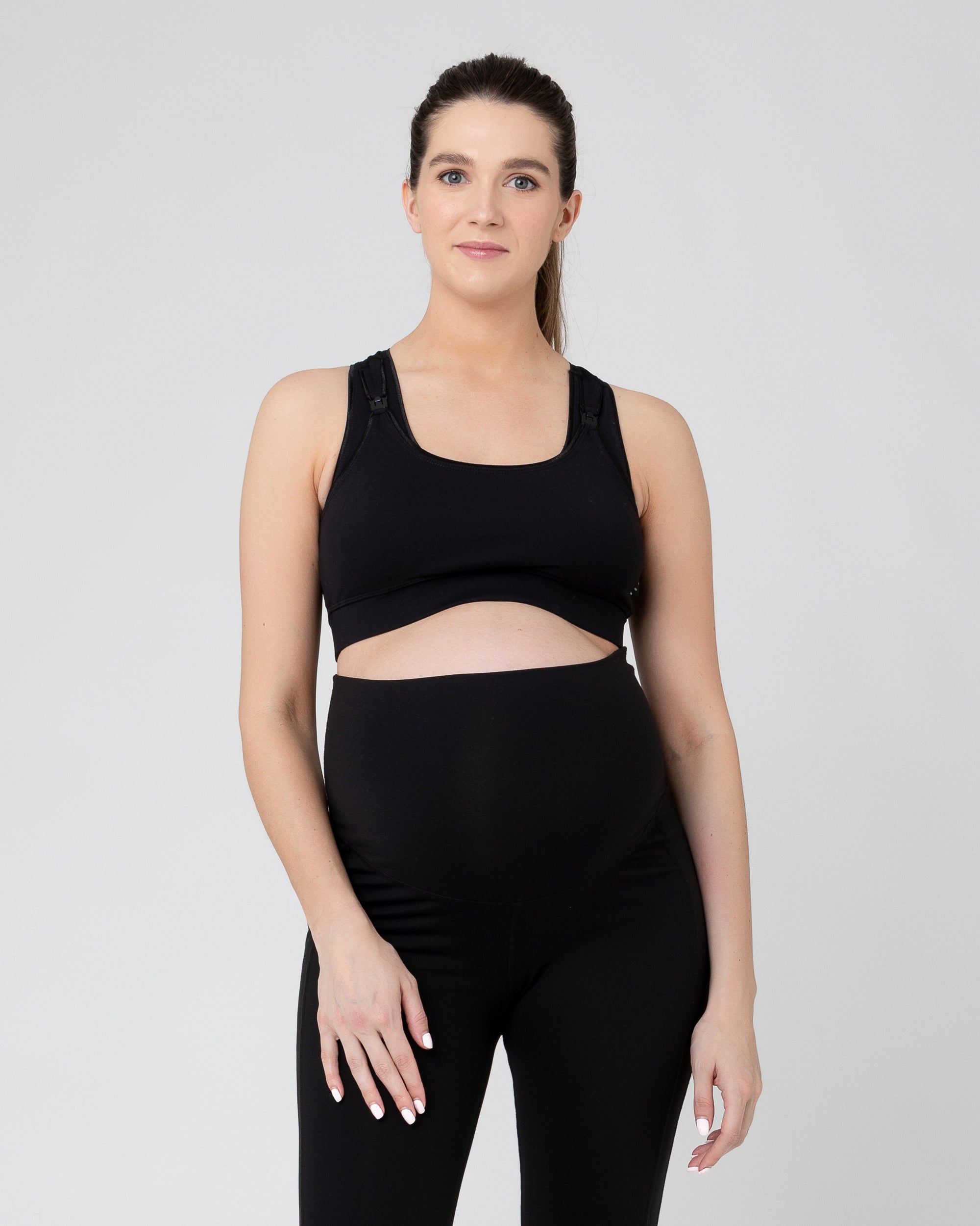 Active Nursing Crop Top  Black