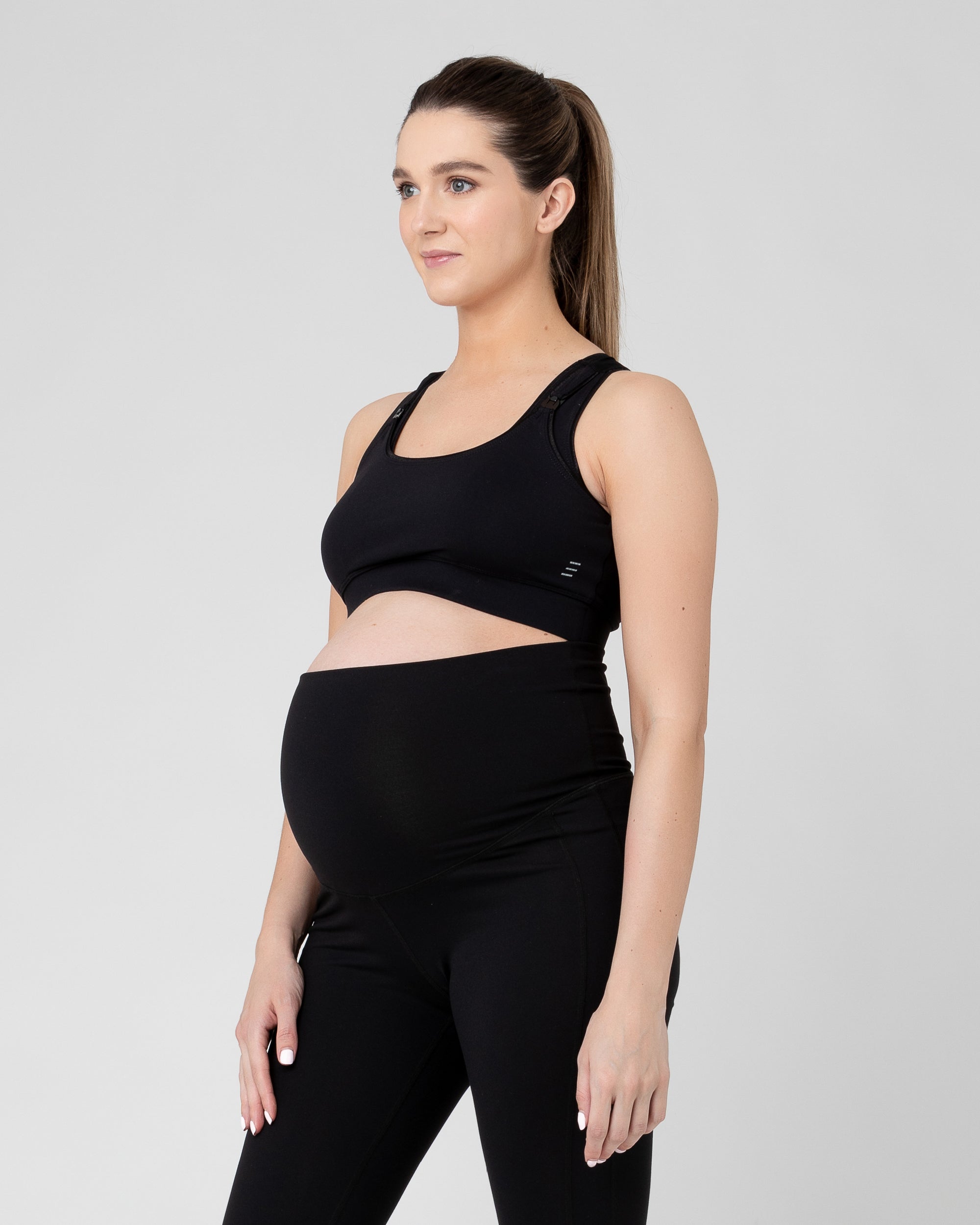 Active Nursing Crop Top  Black