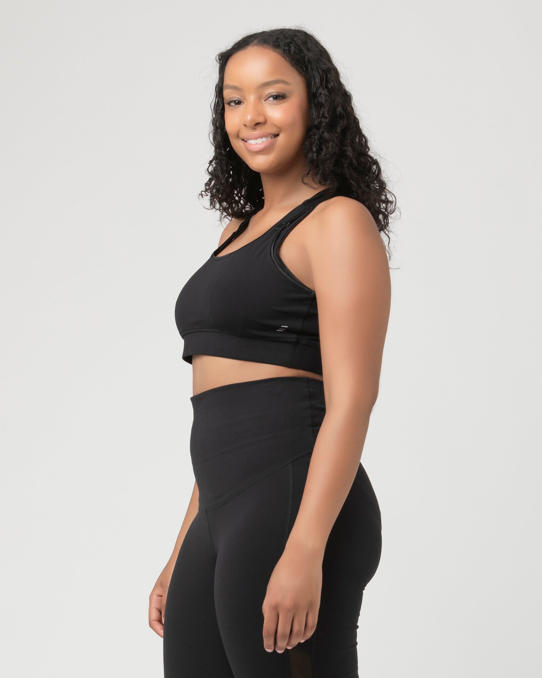 Active Nursing Crop Top  Black