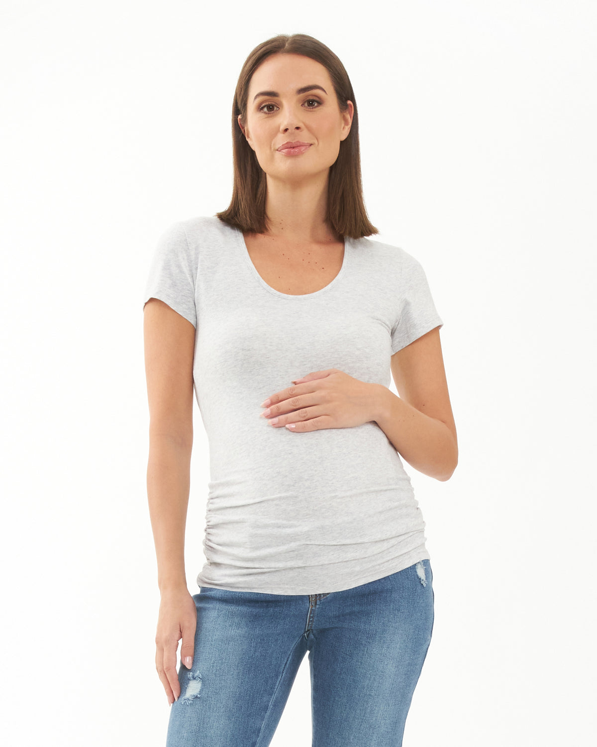 Organic Tube Tee Silver Marle