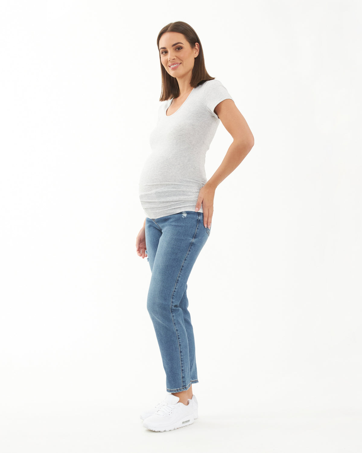 Organic Tube Tee Silver Marle