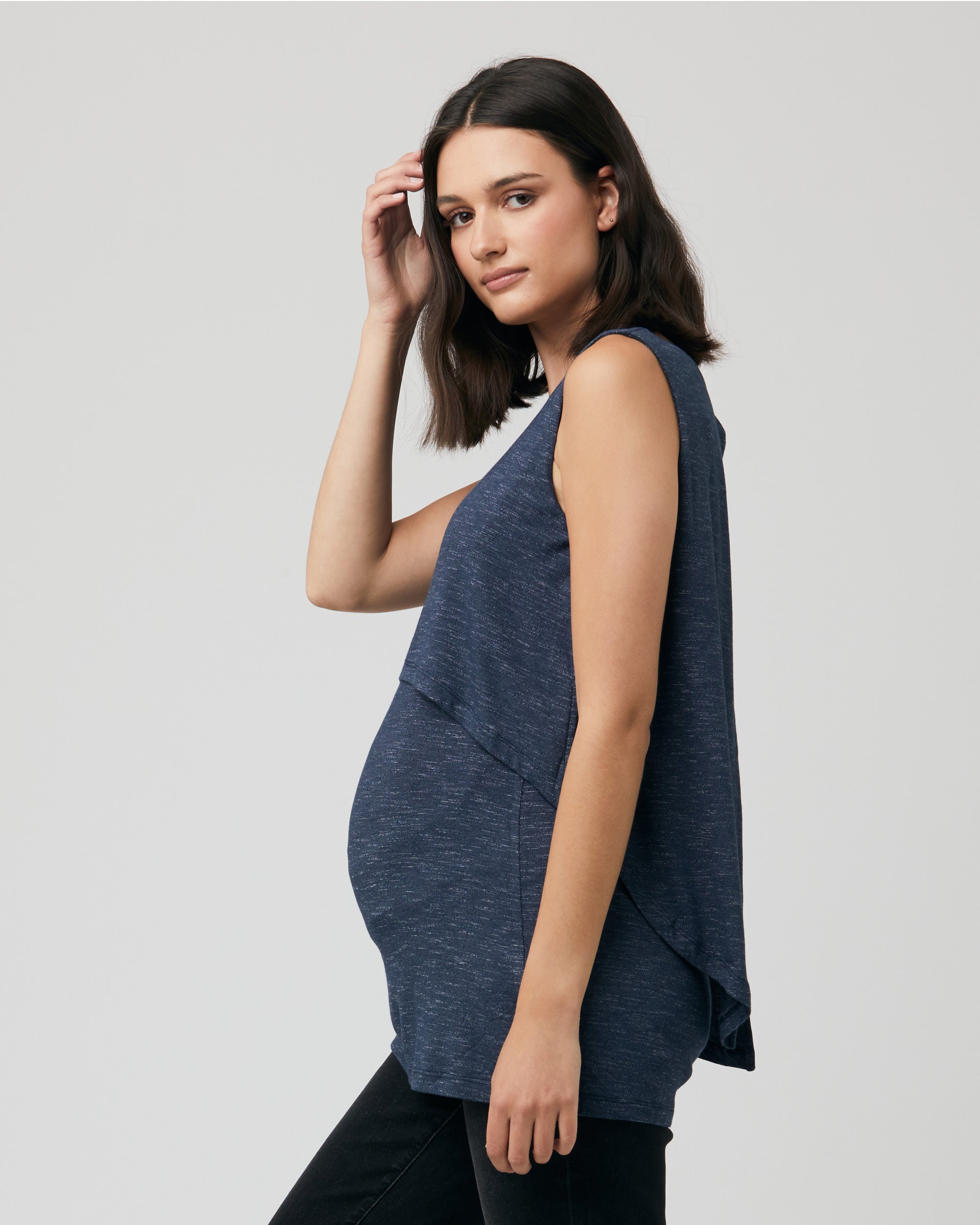 Summer Swing Back Nursing Tank Denim