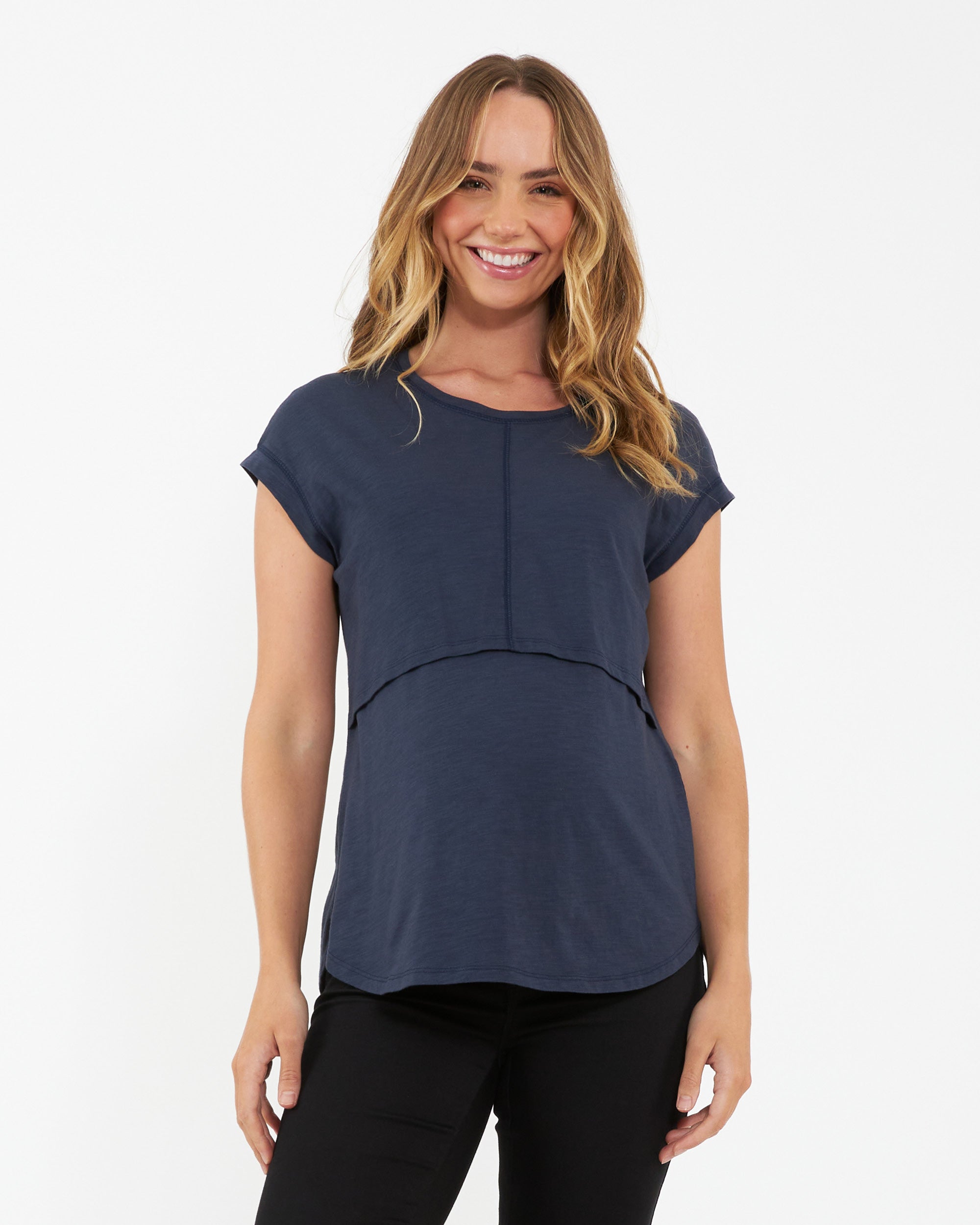 Richie Nursing Tee Indigo