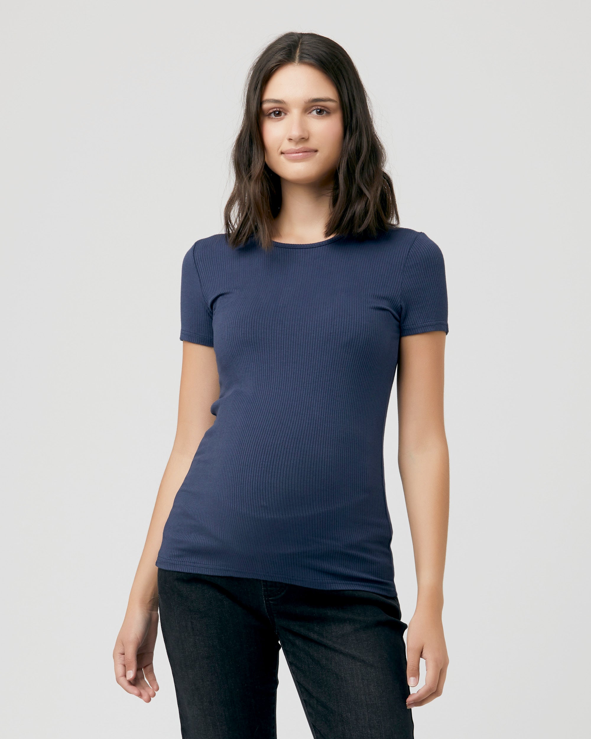 Short Sleeve Round About Tee Navy