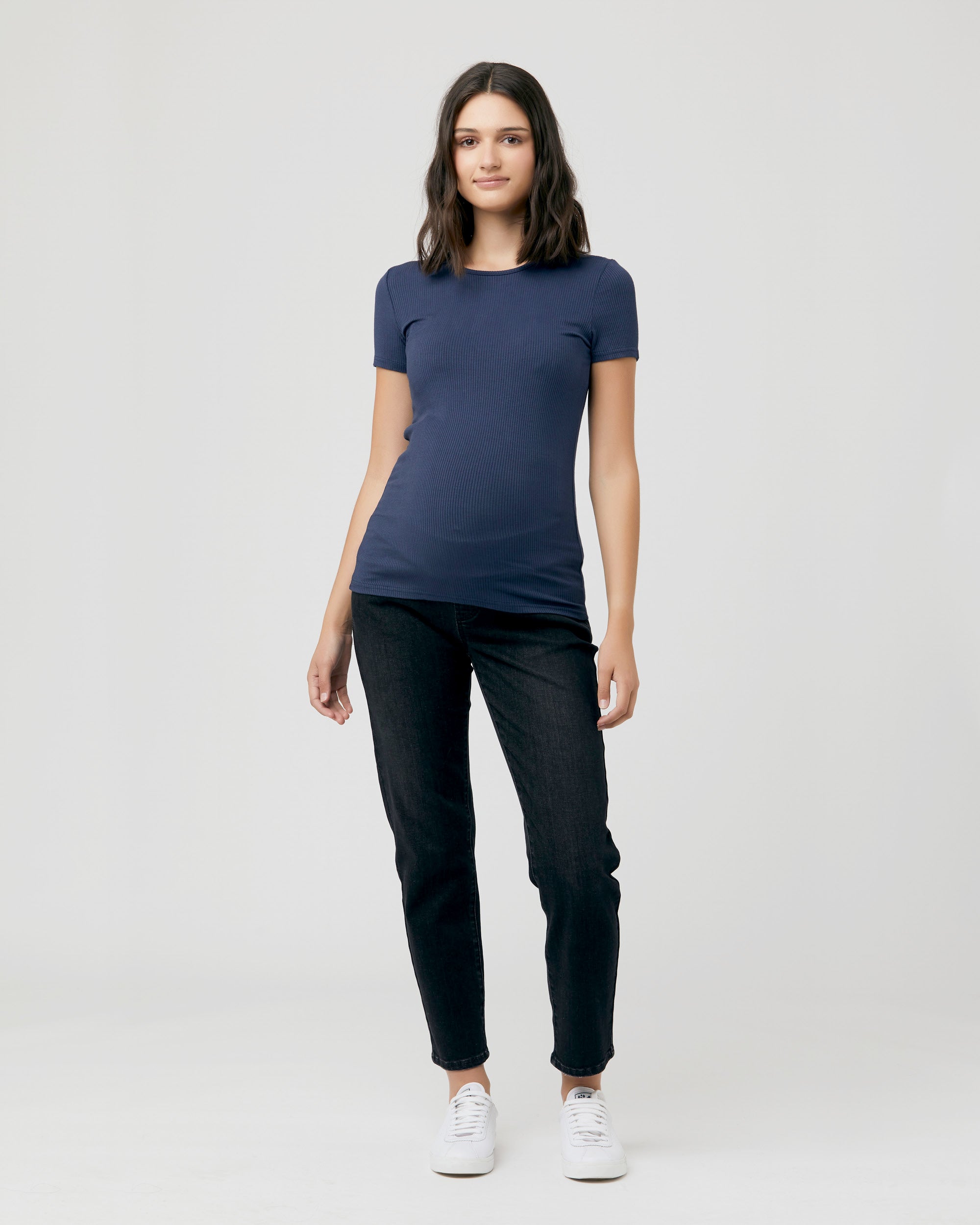 Short Sleeve Round About Tee Navy