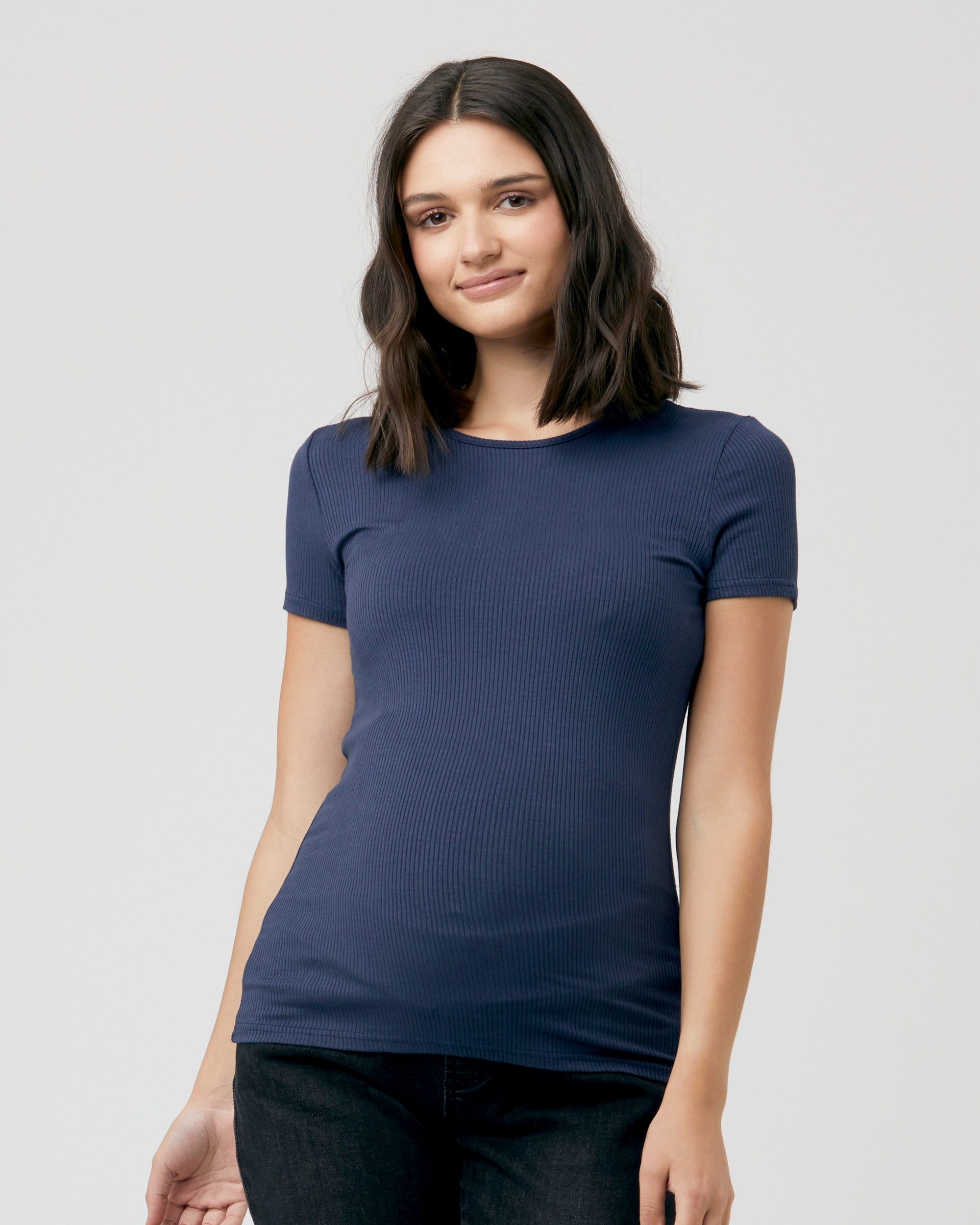 Short Sleeve Round About Tee Navy