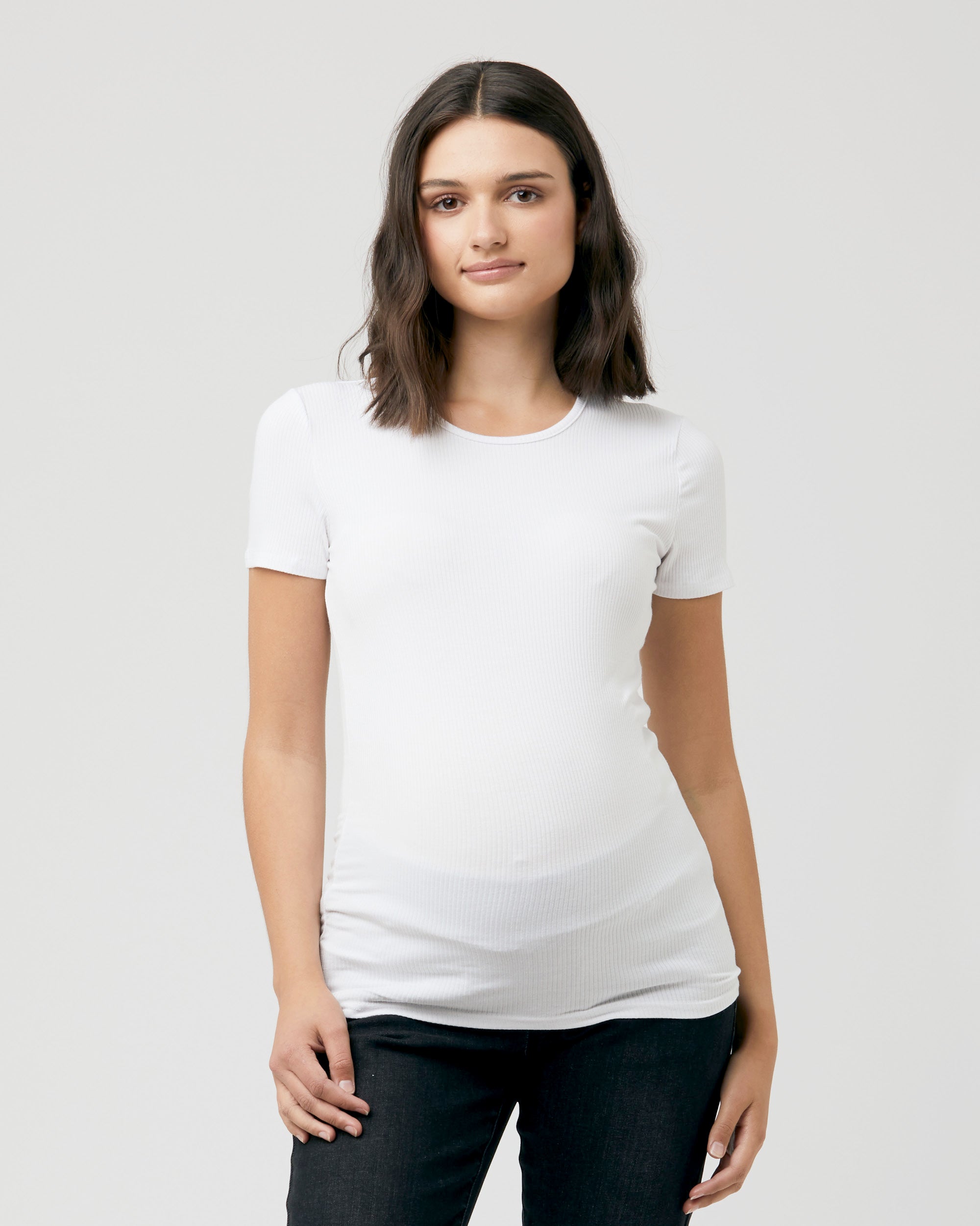 Short Sleeve Round About Tee White