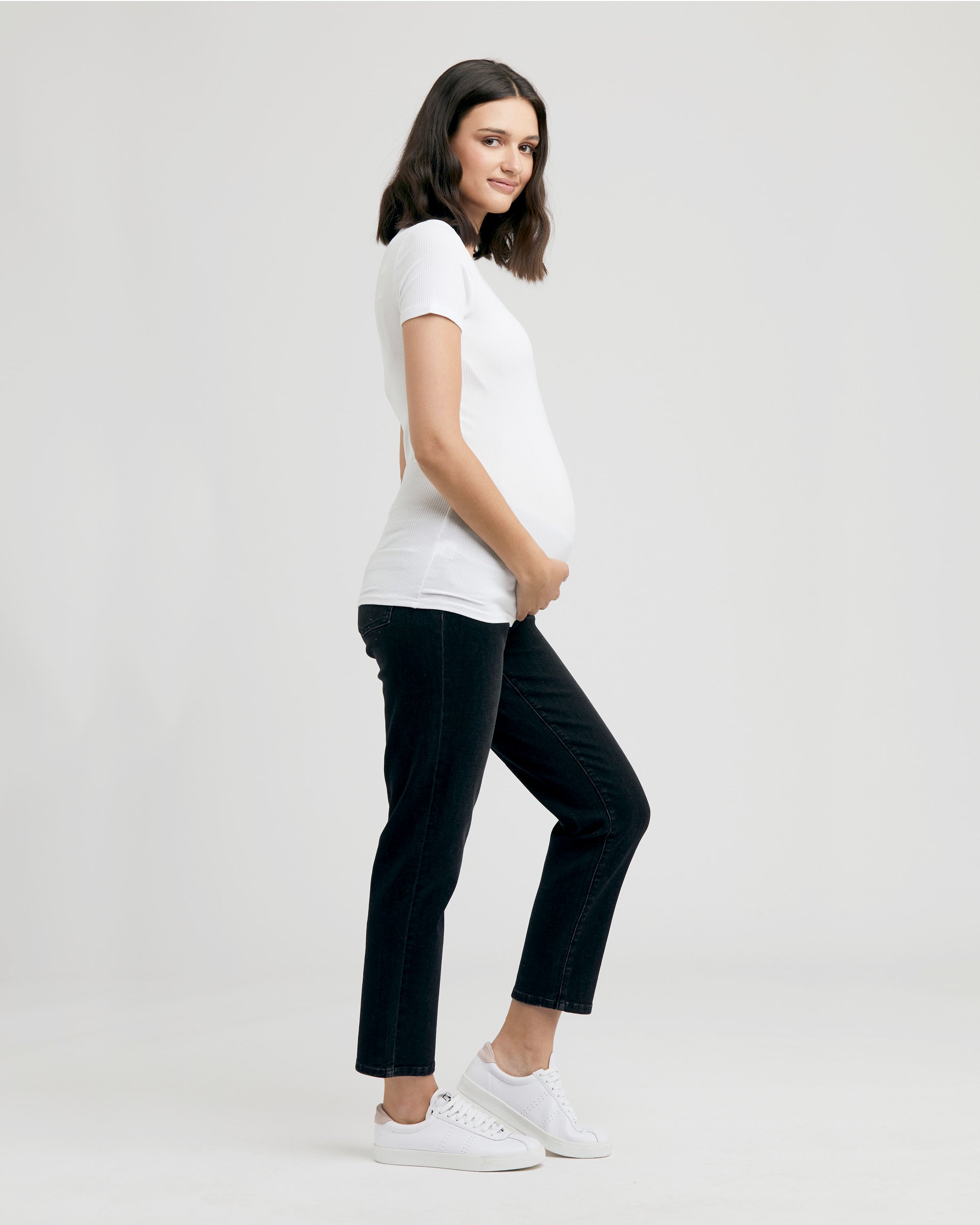 Short Sleeve Round About Tee White