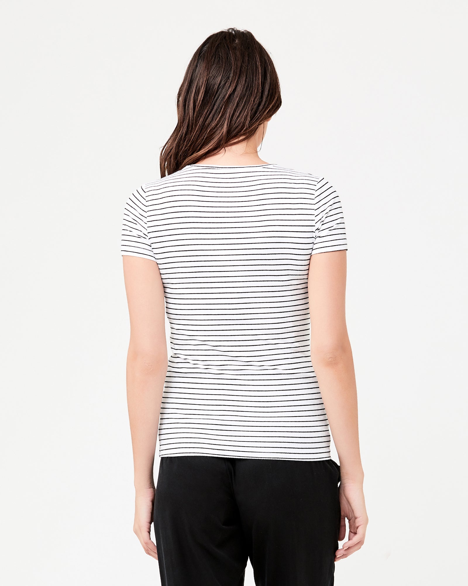 Short Sleeve Round About Tee White / Black