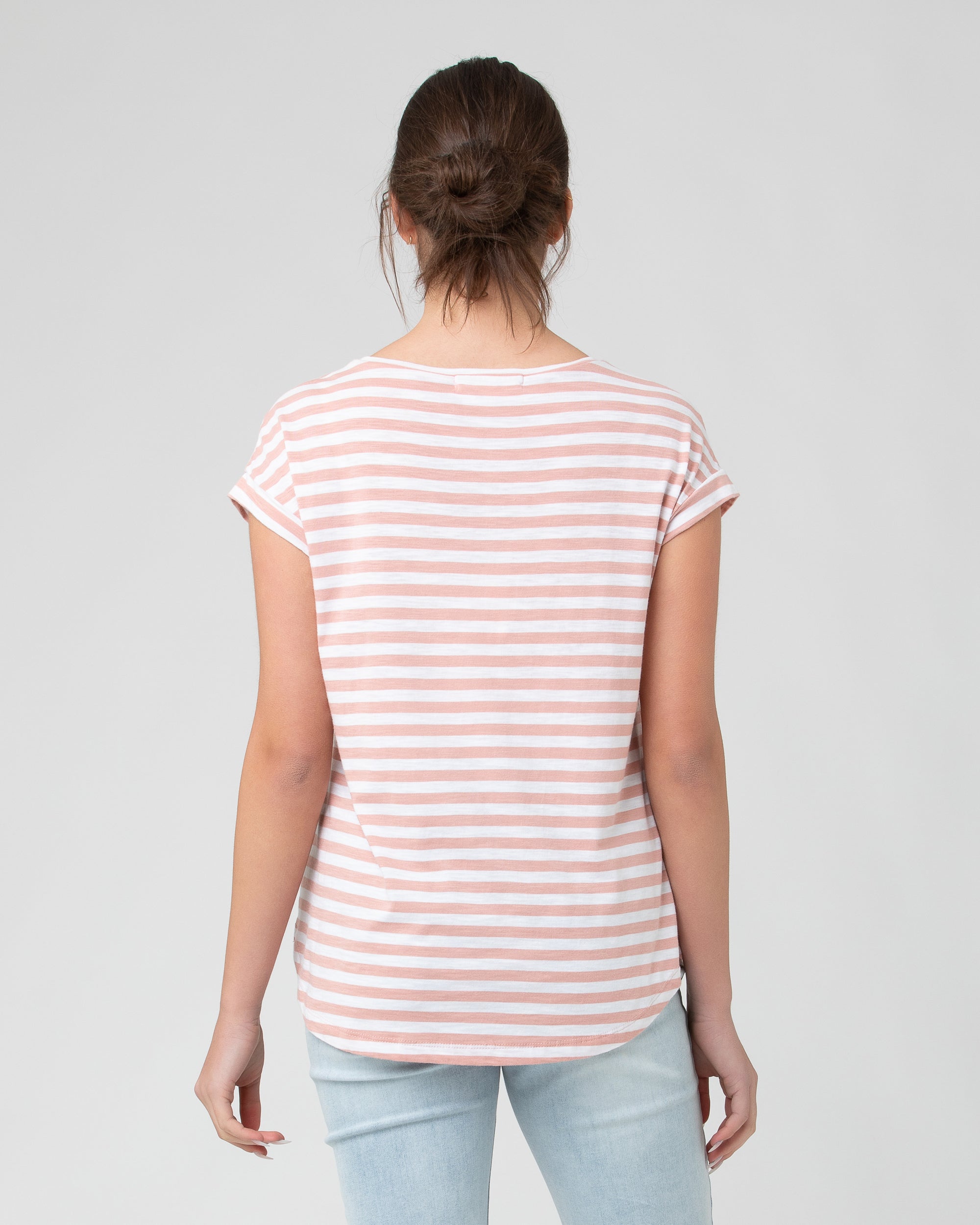 Lionel Nursing Tee Dusty Pink / White