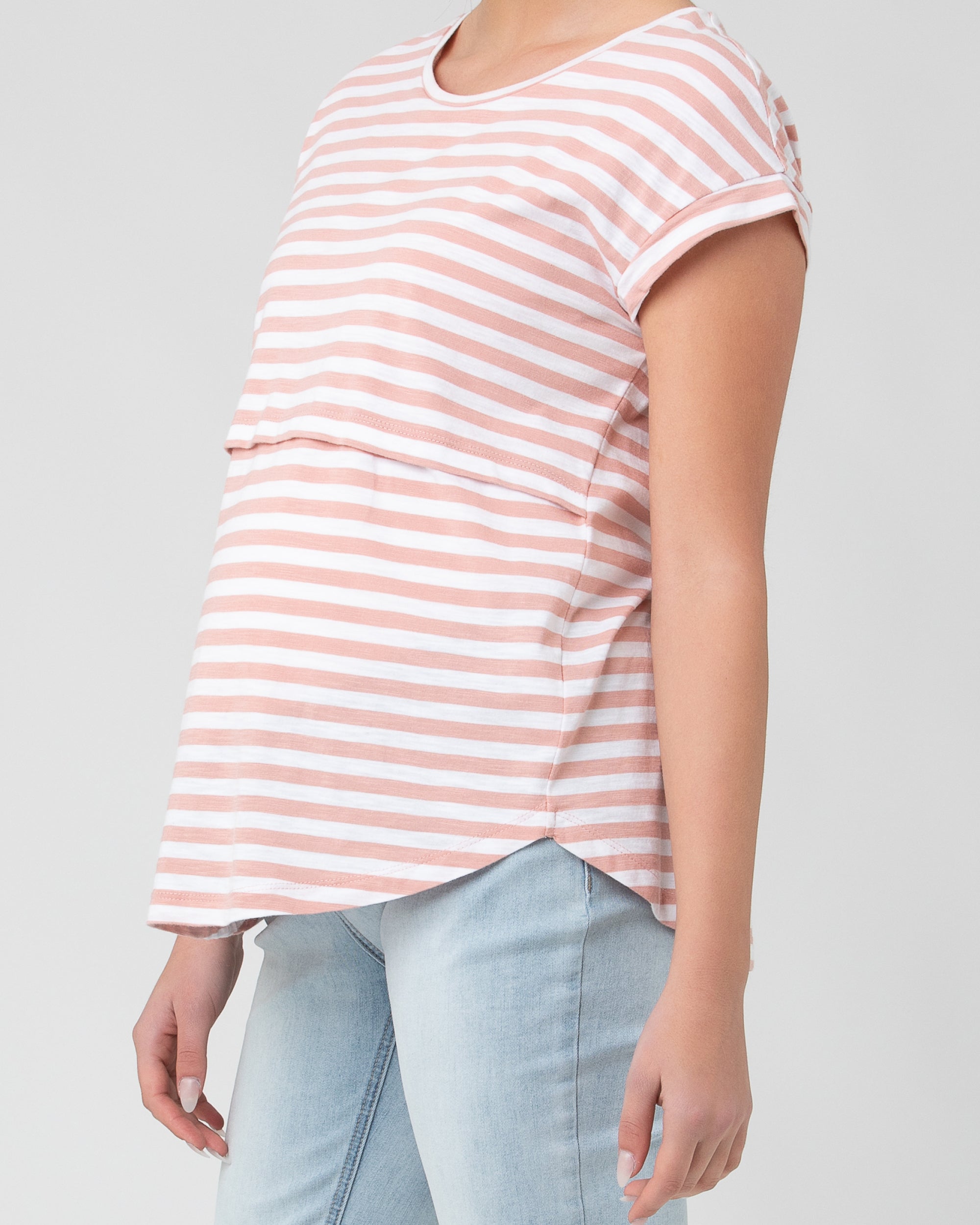 Lionel Nursing Tee Dusty Pink / White