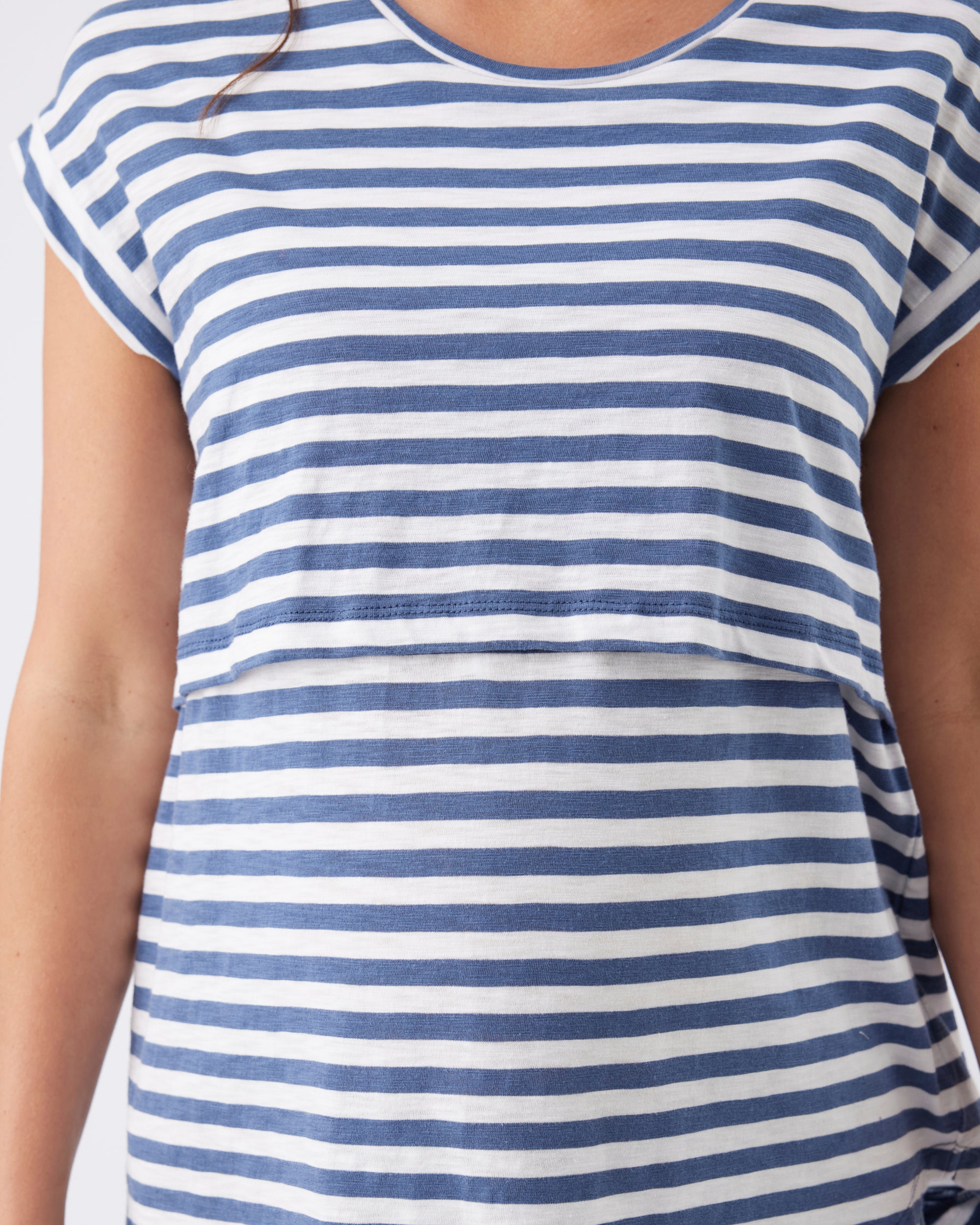 Lionel Nursing Tee Washed Indigo / White