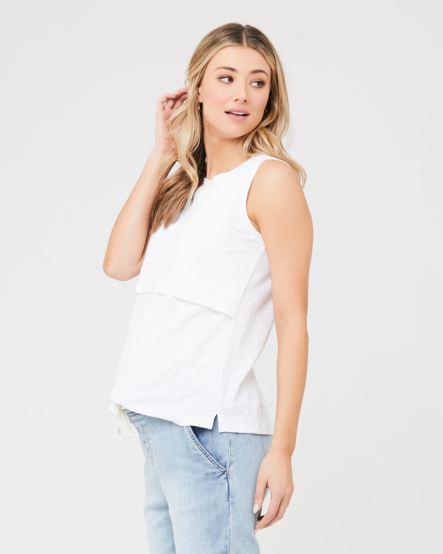 Richie Nursing Tank  White