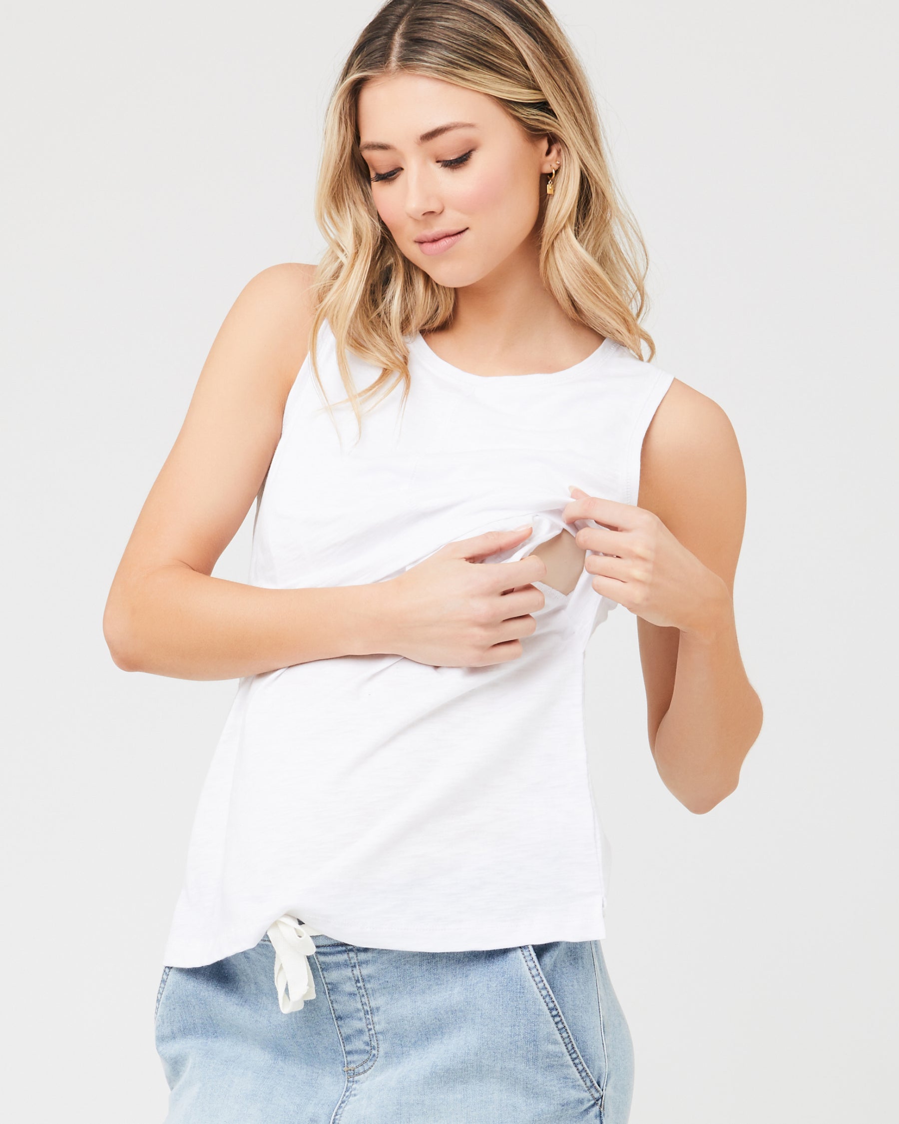 Richie Nursing Tank  White