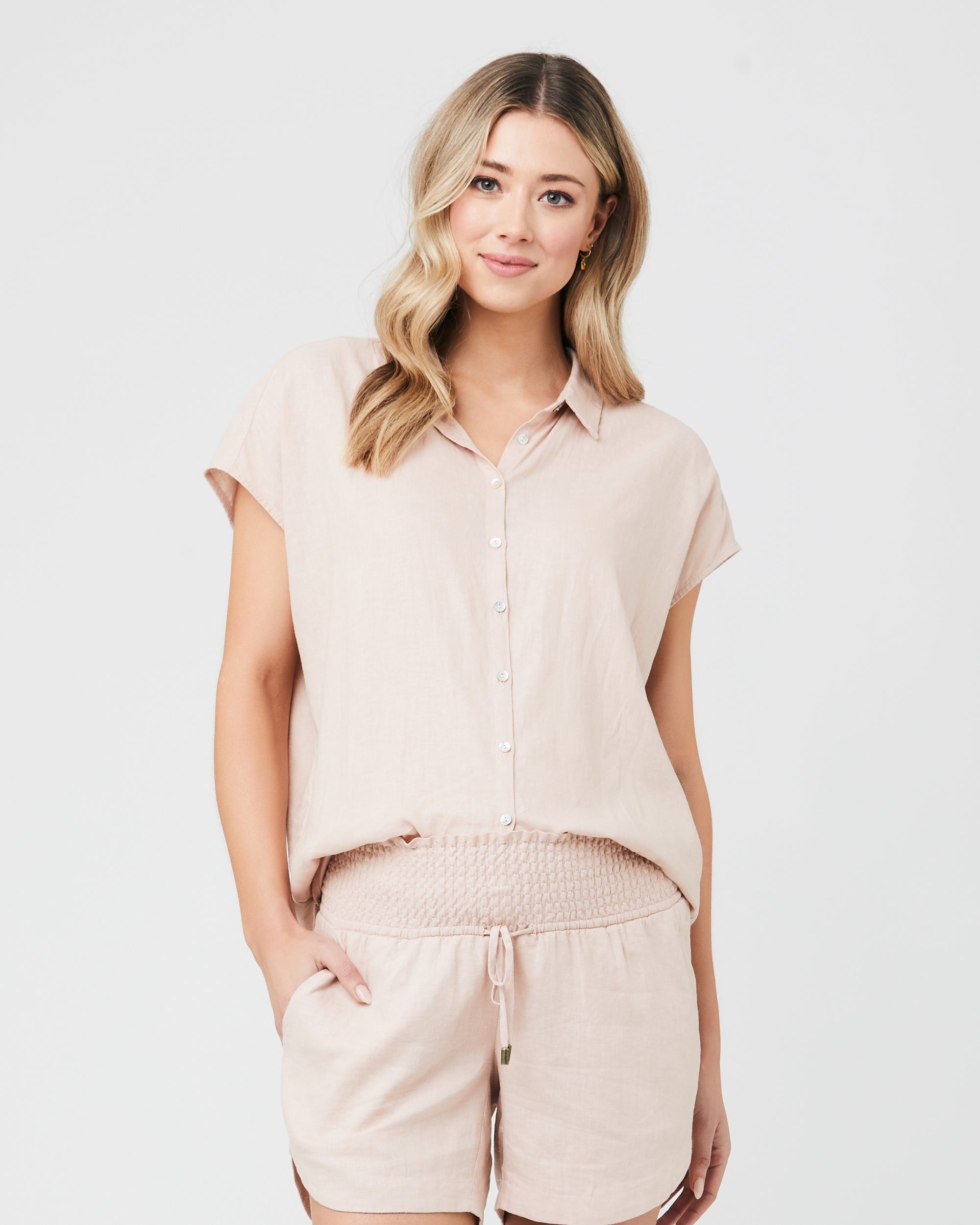 Eve Relaxed Shirt  Peachy Pink