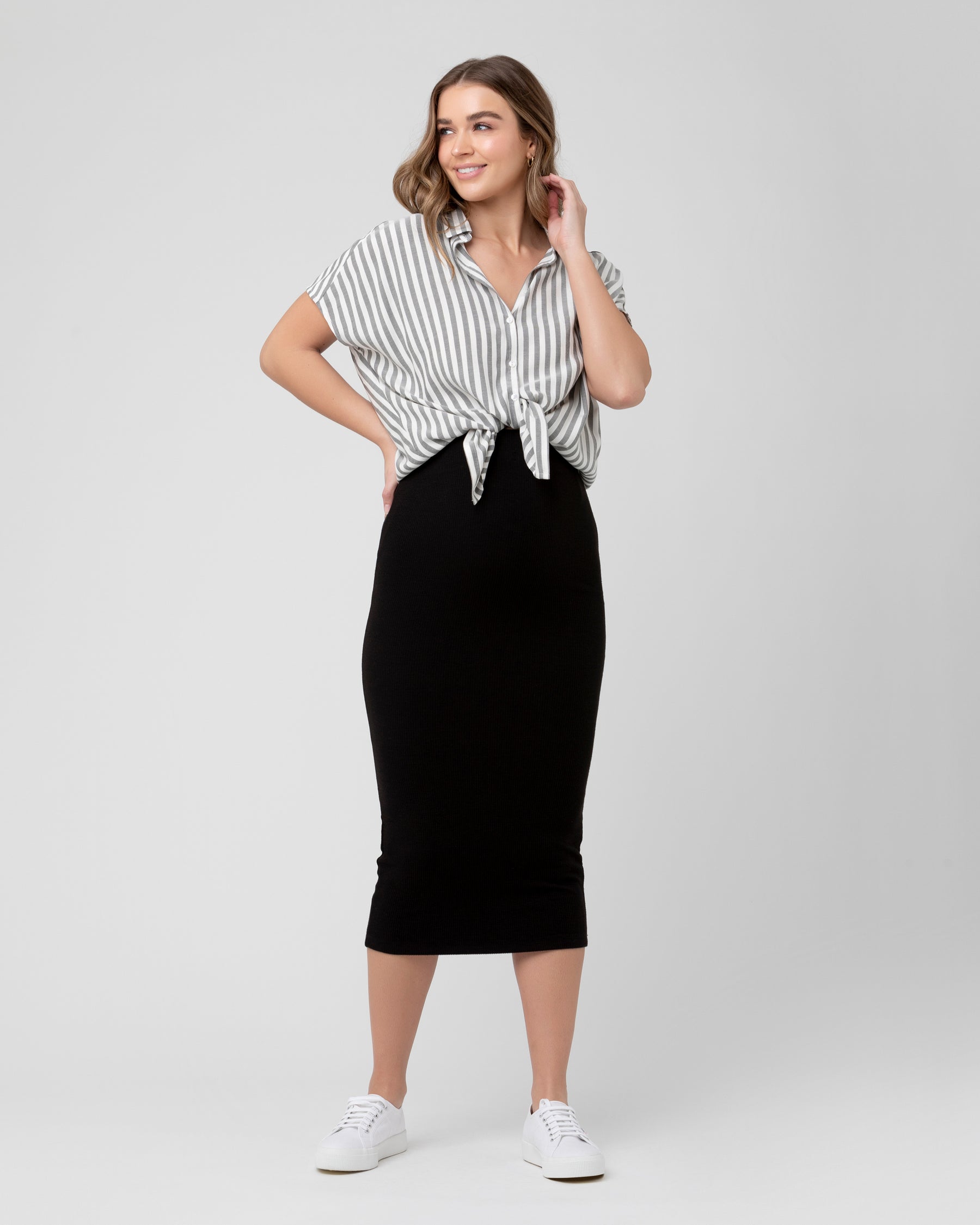 Ada Relaxed Shirt Black / White