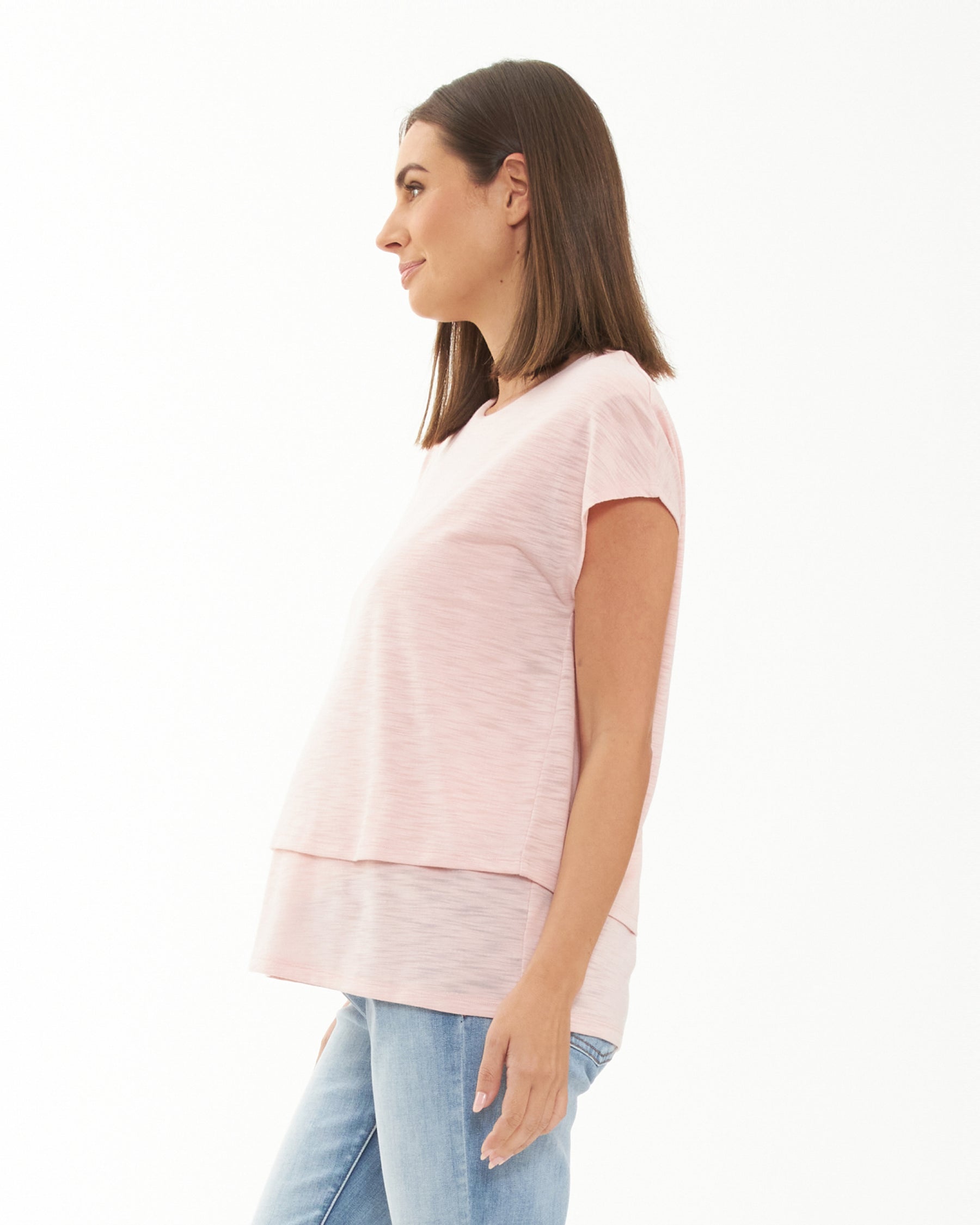 Jazmin Nursing Tee  Soft Pink