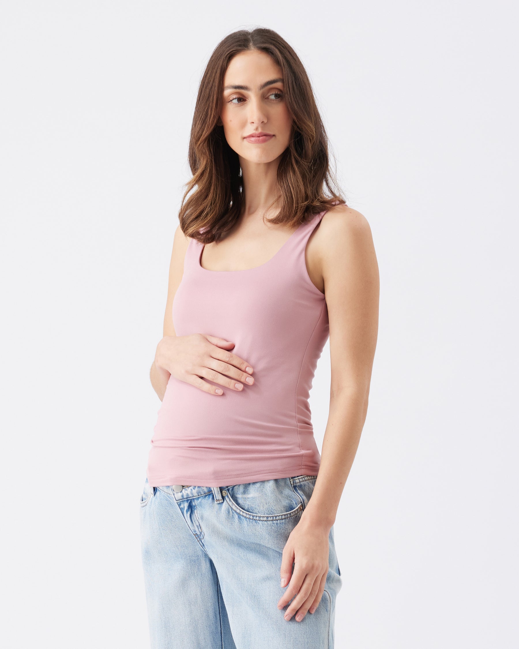 Luxe Knit Tank Top  Pink